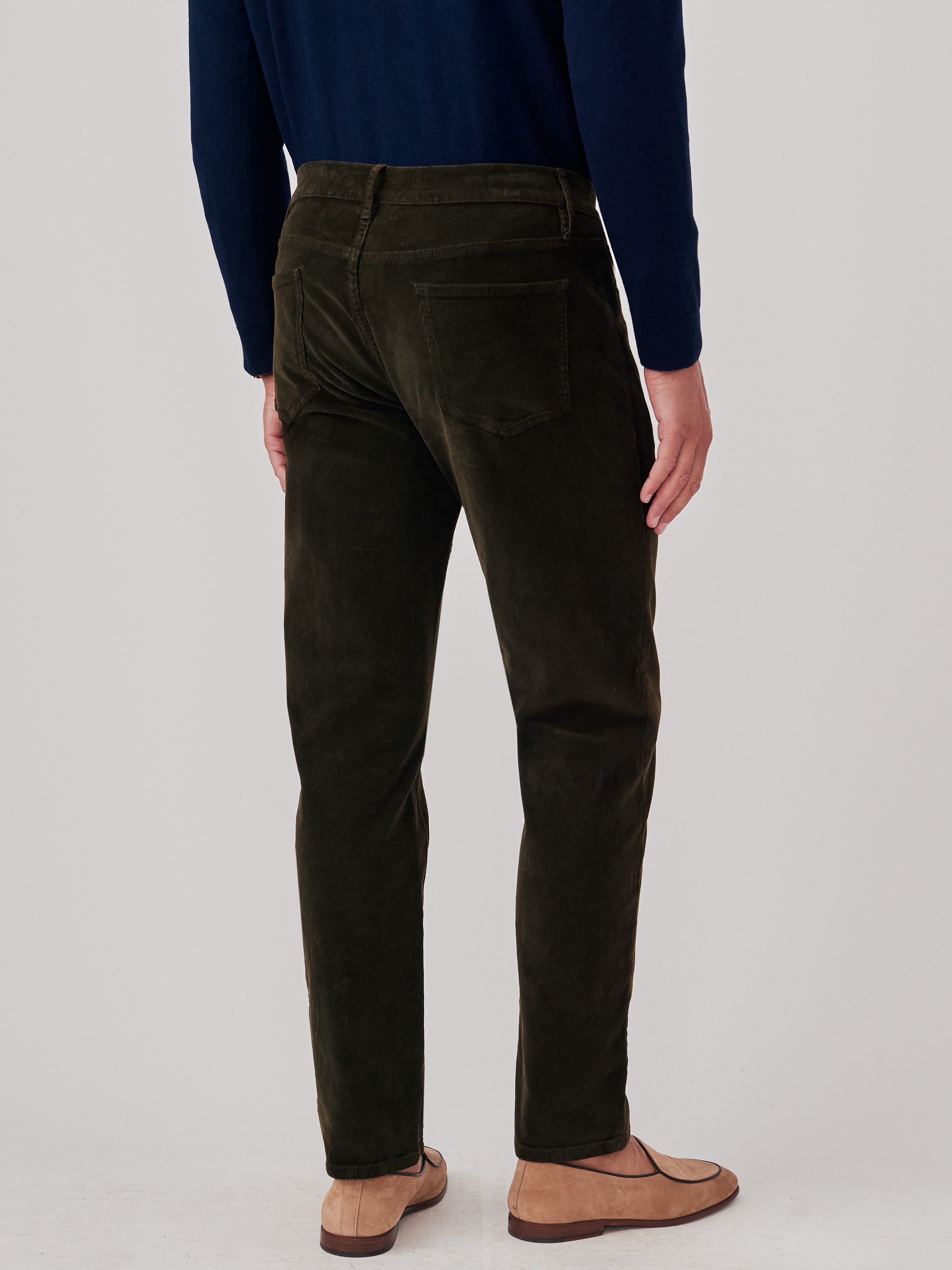 J.McLaughlin Parker pants in olive made with cotton corduroy.