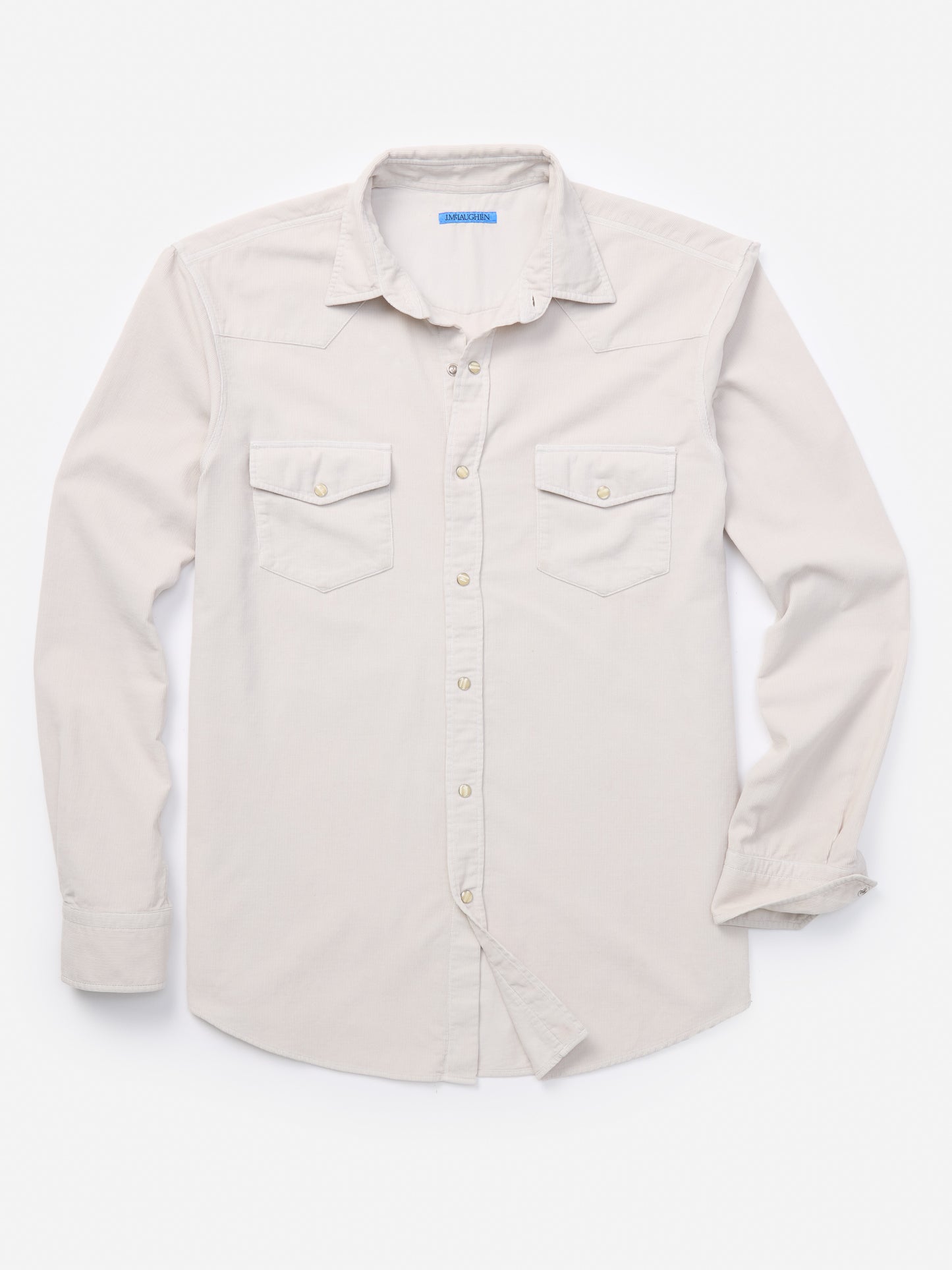 J.McLaughlin Scotto shirt in pumice made with cotton.