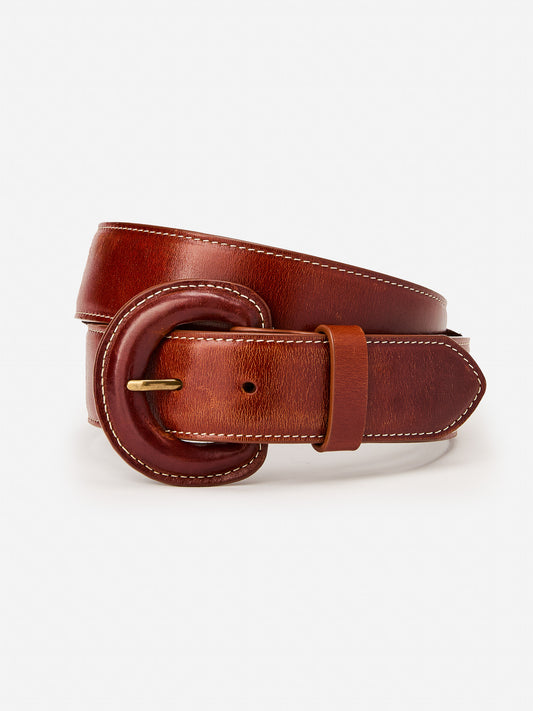 J.McLaughlin Sedona belt in dark vachetta made with leather.