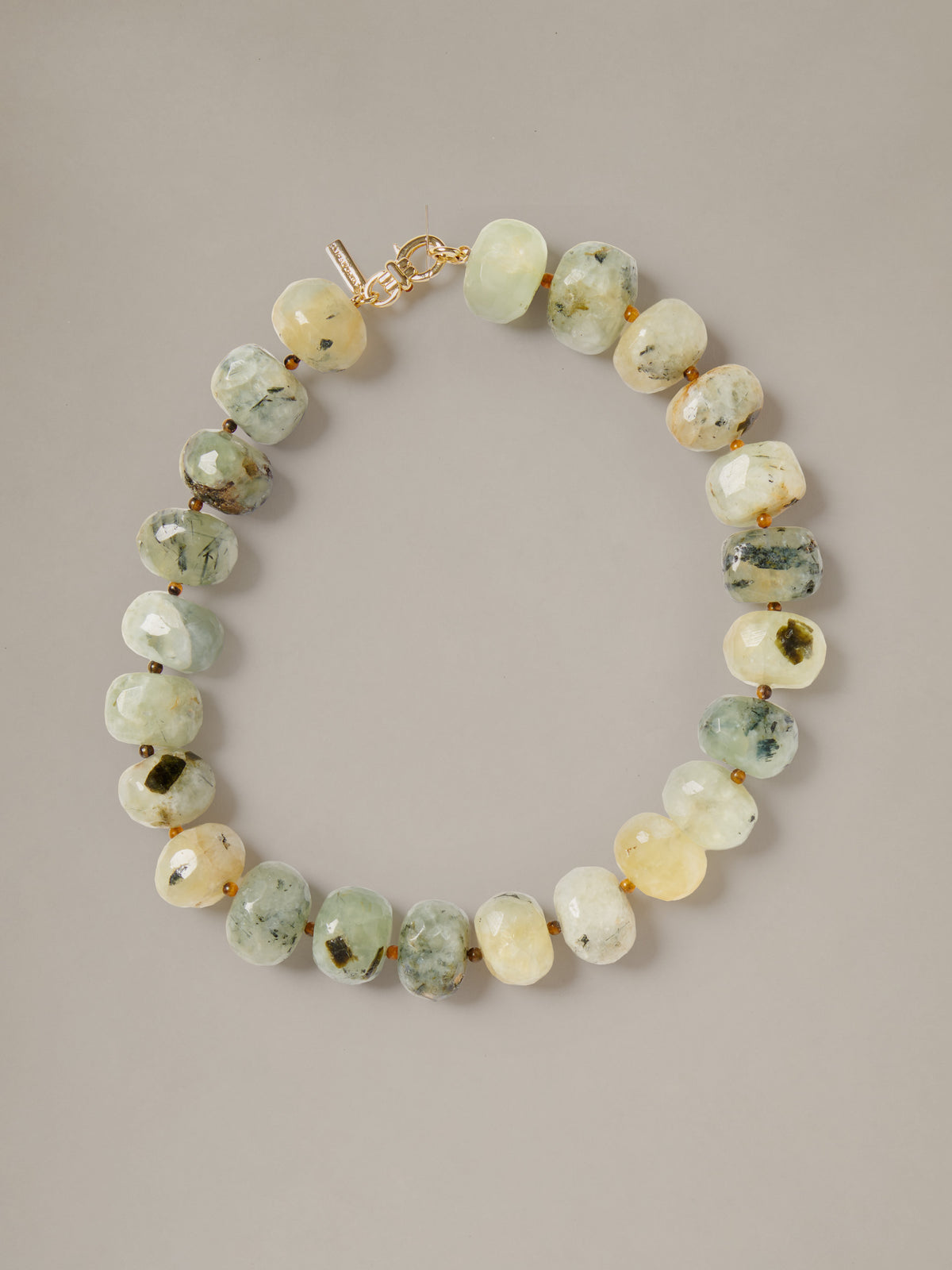 Green Agate Bead Necklace by J.McLaughlin featuring natural agate beads and a gold tone clasp for timeless everyday style