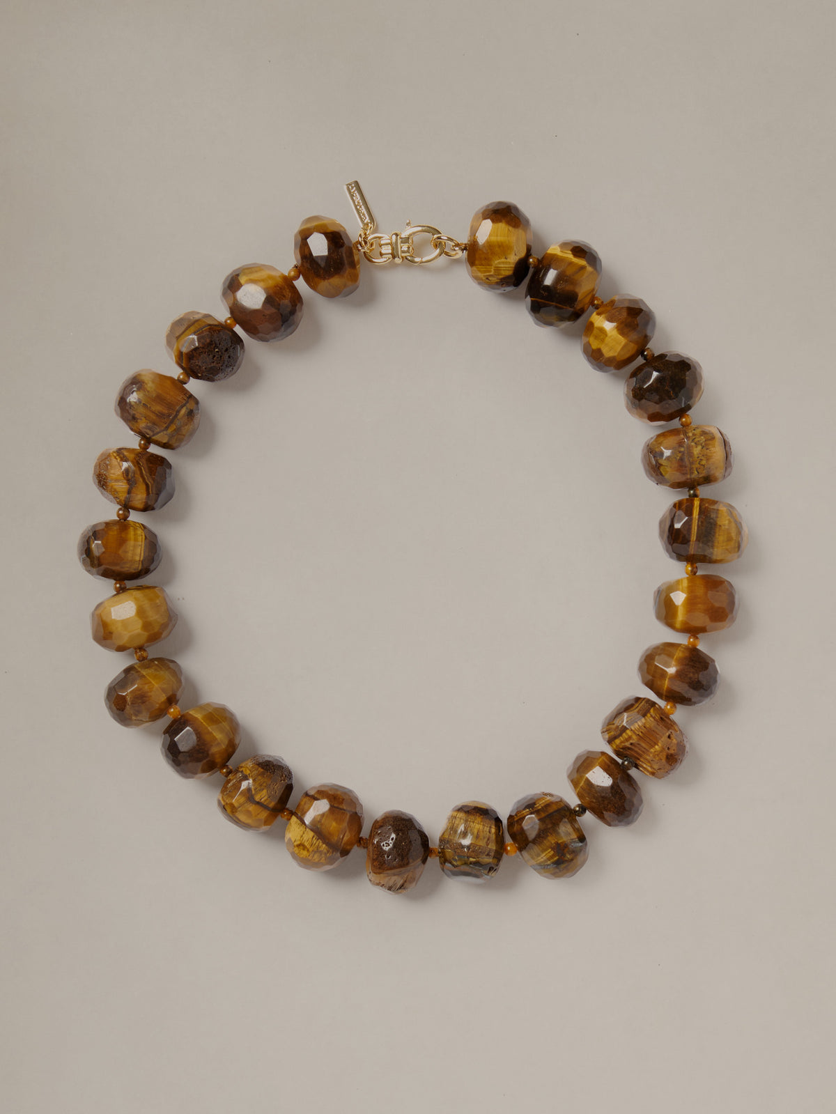 Tigers Eye Bead Necklace by J.McLaughlin featuring polished golden brown beads and a classic clasp for timeless everyday style
