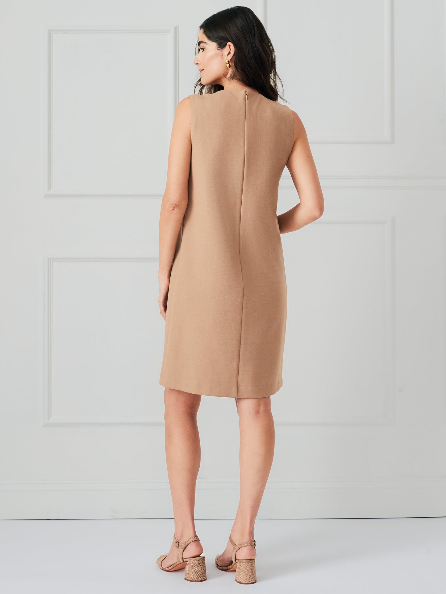 J.McLaughlin Shea dress in camel/brown made with wool. 