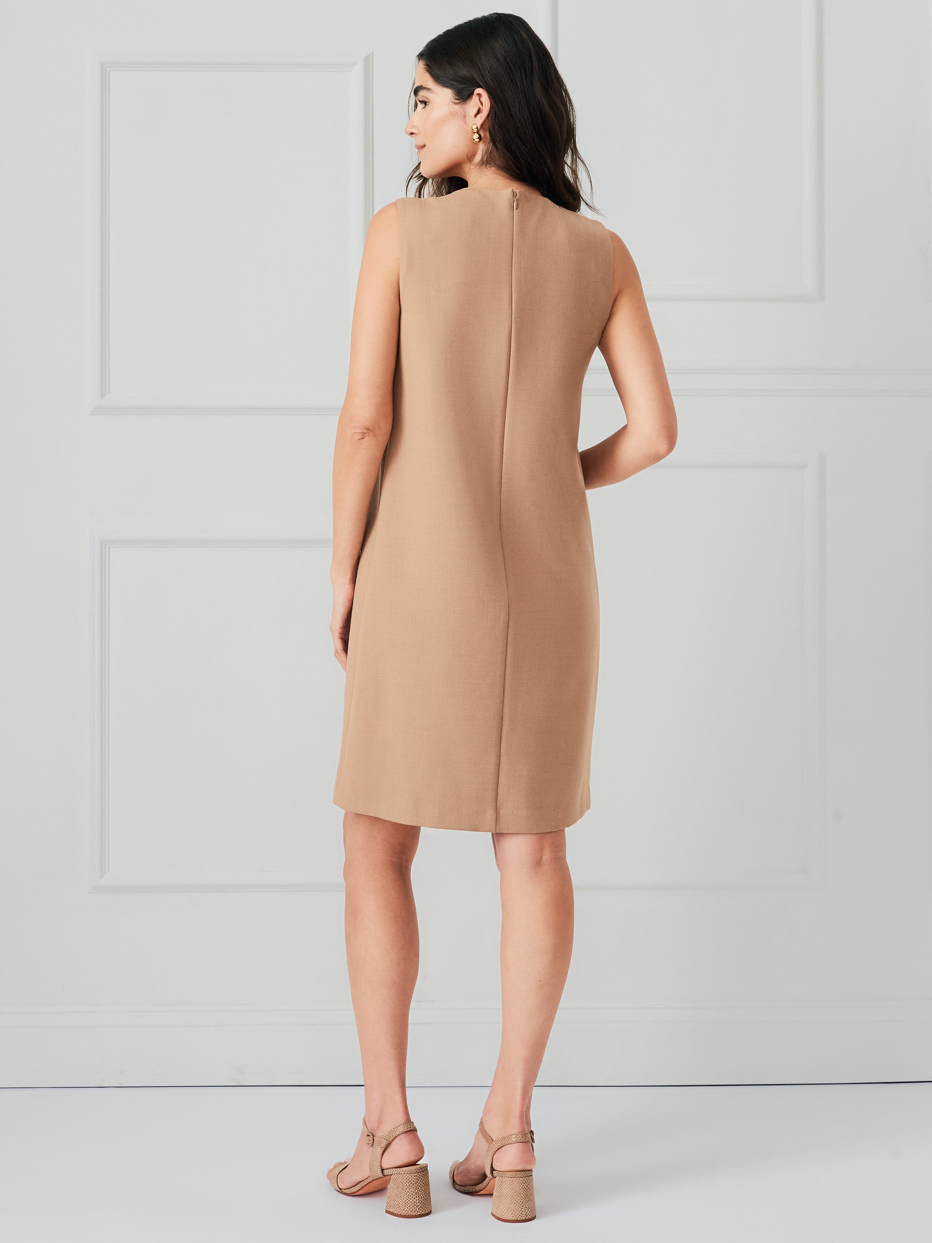 J.McLaughlin Shea dress in camel/brown made with wool. 