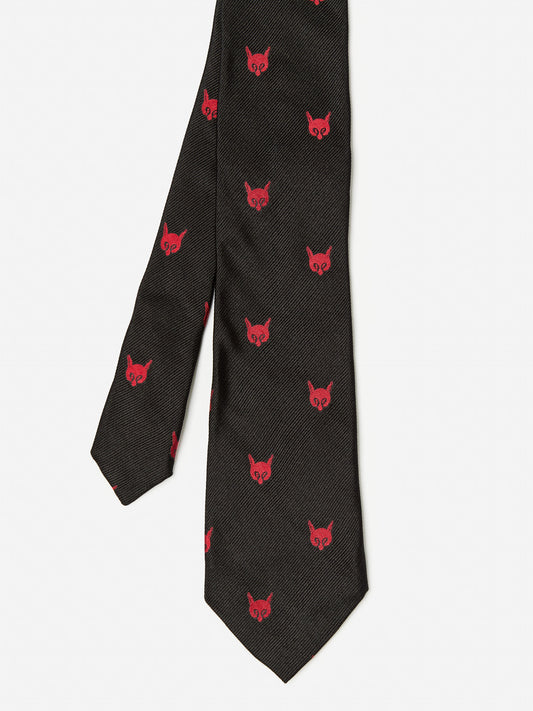 J.McLaughlin tie in black/red made with silk.