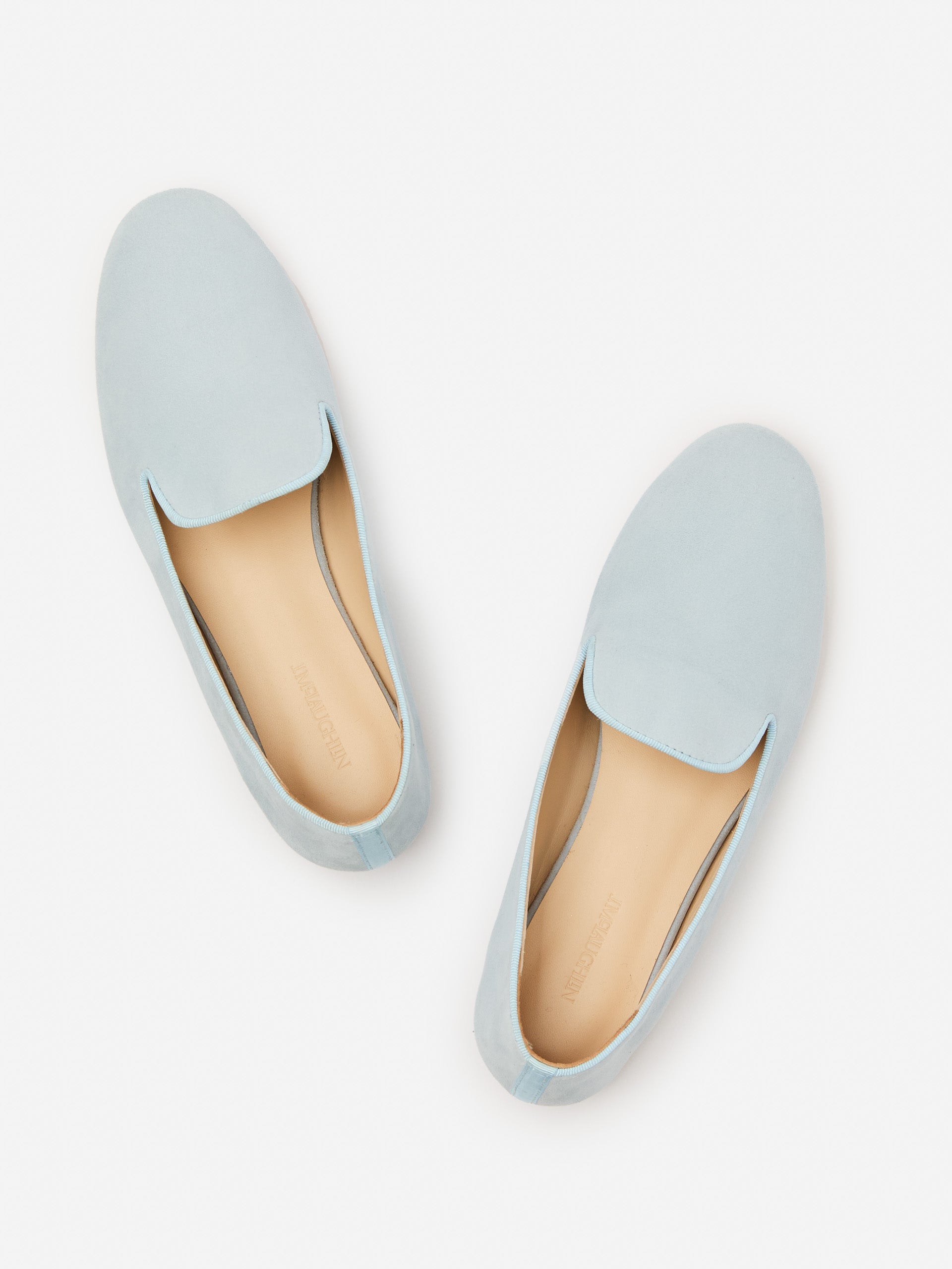 J.McLaughlin Sloane loafers in dusty blue made with suede.