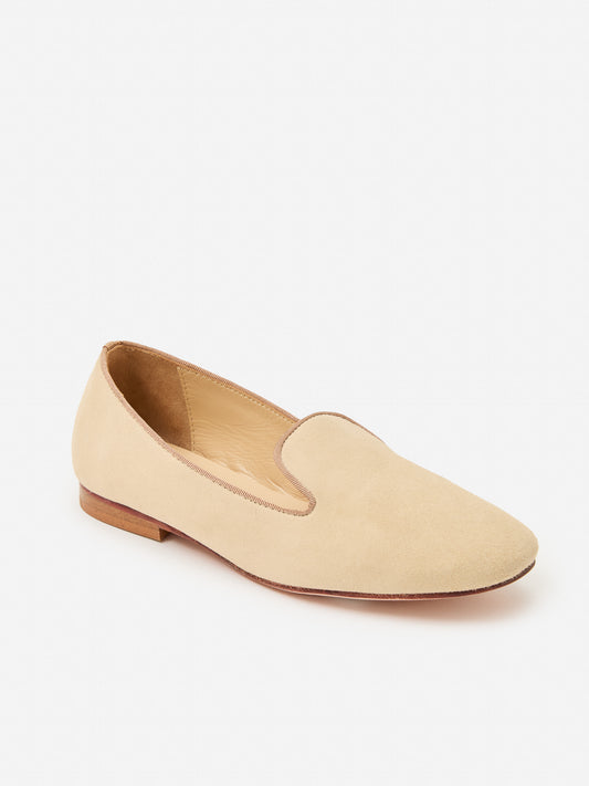 J.McLaughlin Sloane loafers in neutral made with suede.