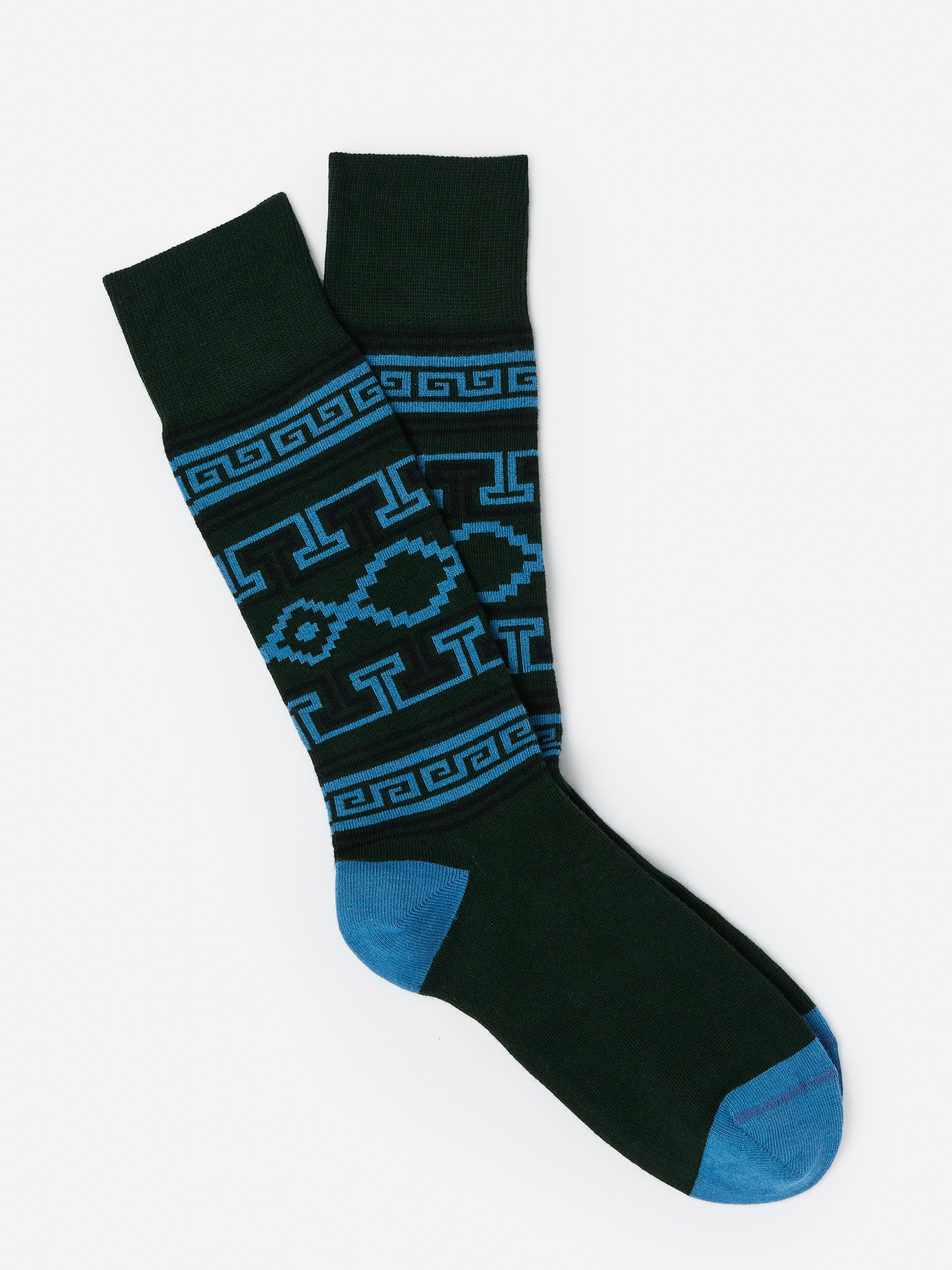J.McLaughlin Socks in green/multi made with cotton. 
