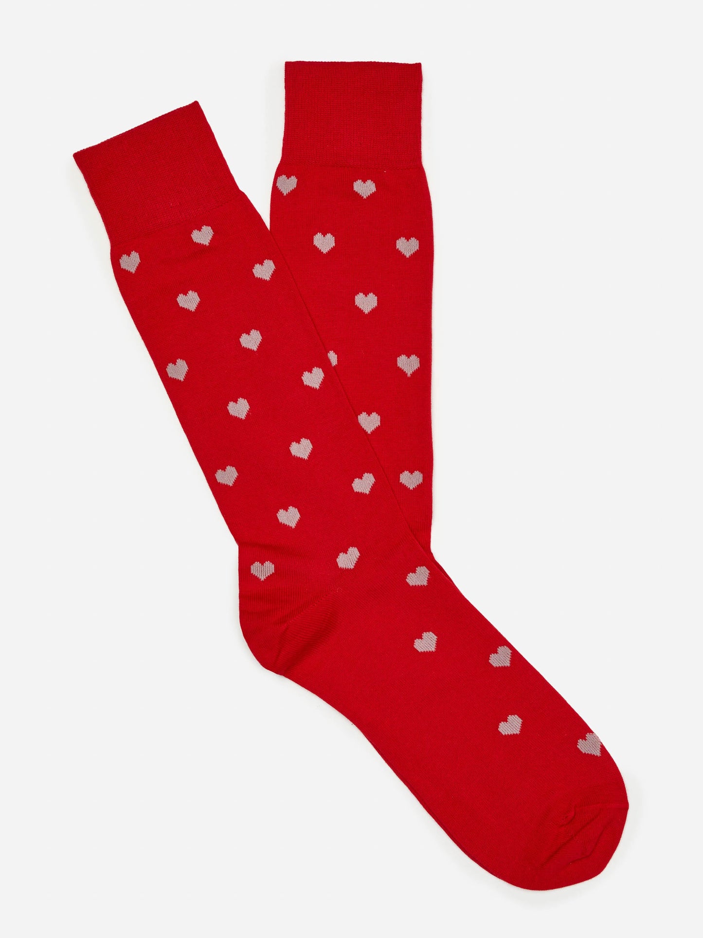 J.McLaughlin socks in red/off white made with a cotton blend.