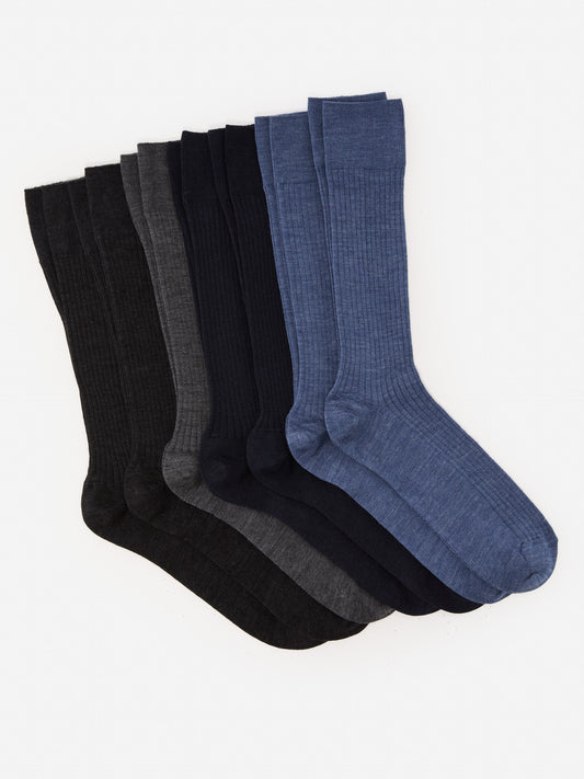 J.McLaughlin sock set in multi made with merino wool.