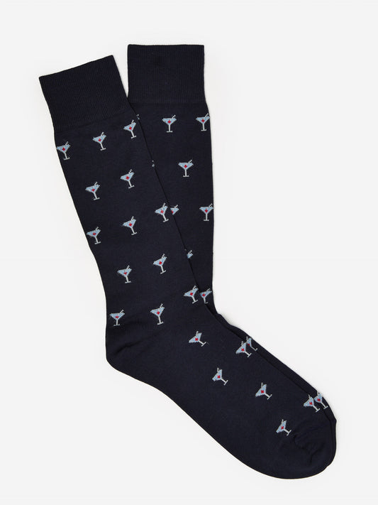 J.McLaughlin Socks in navy/light silver made with cotton.
