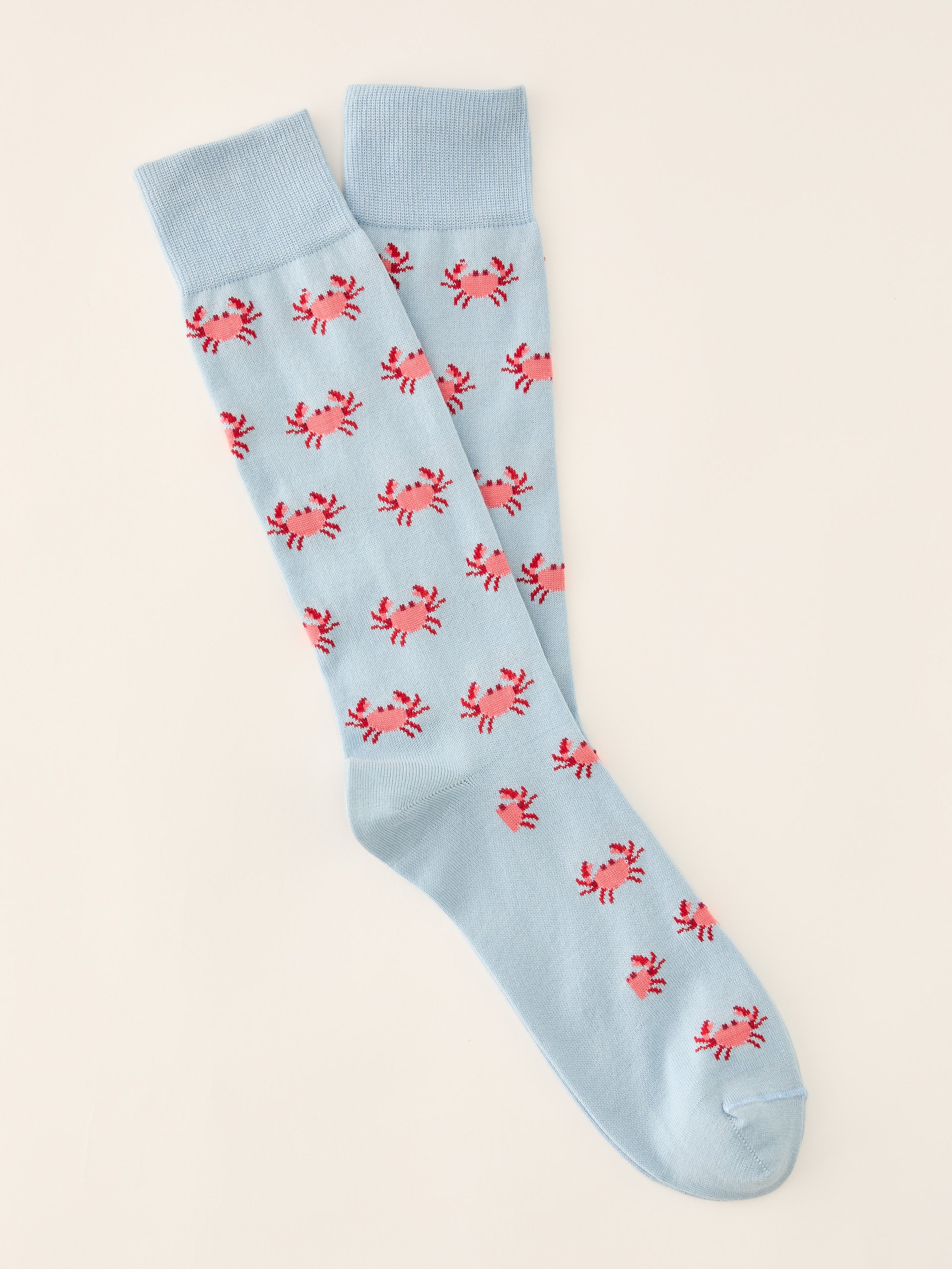 J.McLaughlin socks in light blue/orange made with pima cotton.