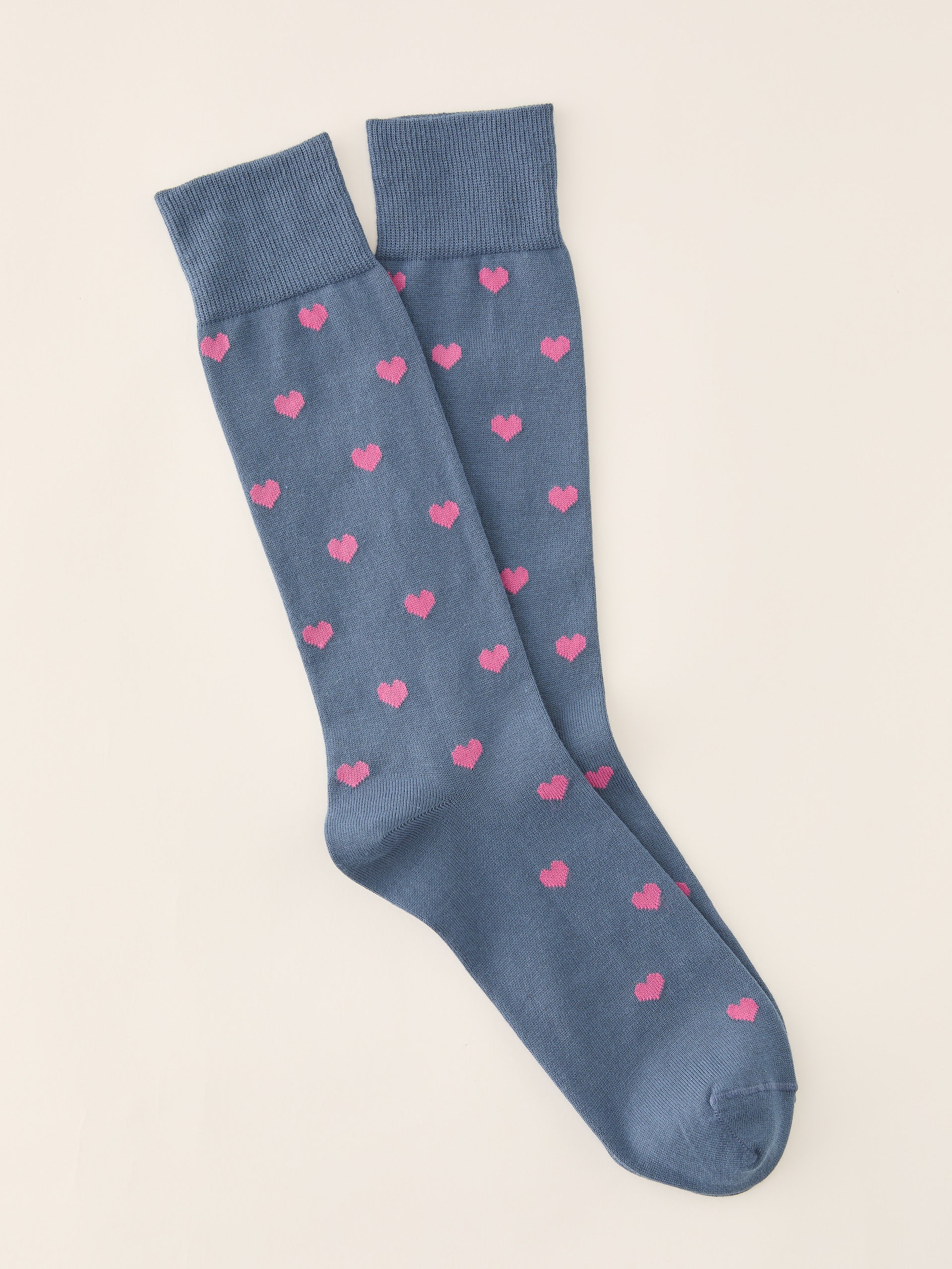 J.McLaughlin socks in blue/hot pink made with pima cotton.
