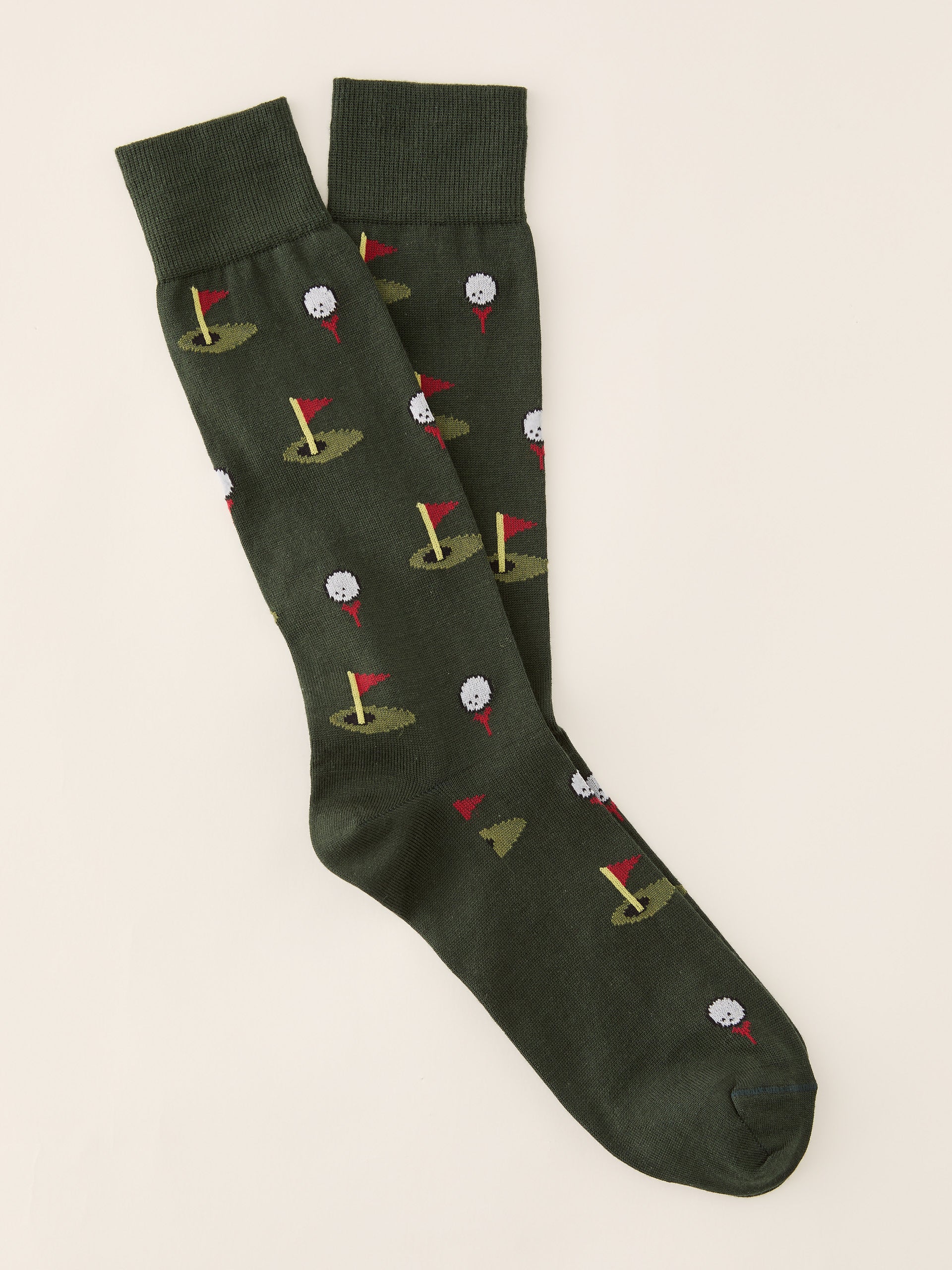 J.McLaughlin socks in hunter green made with pima cotton.