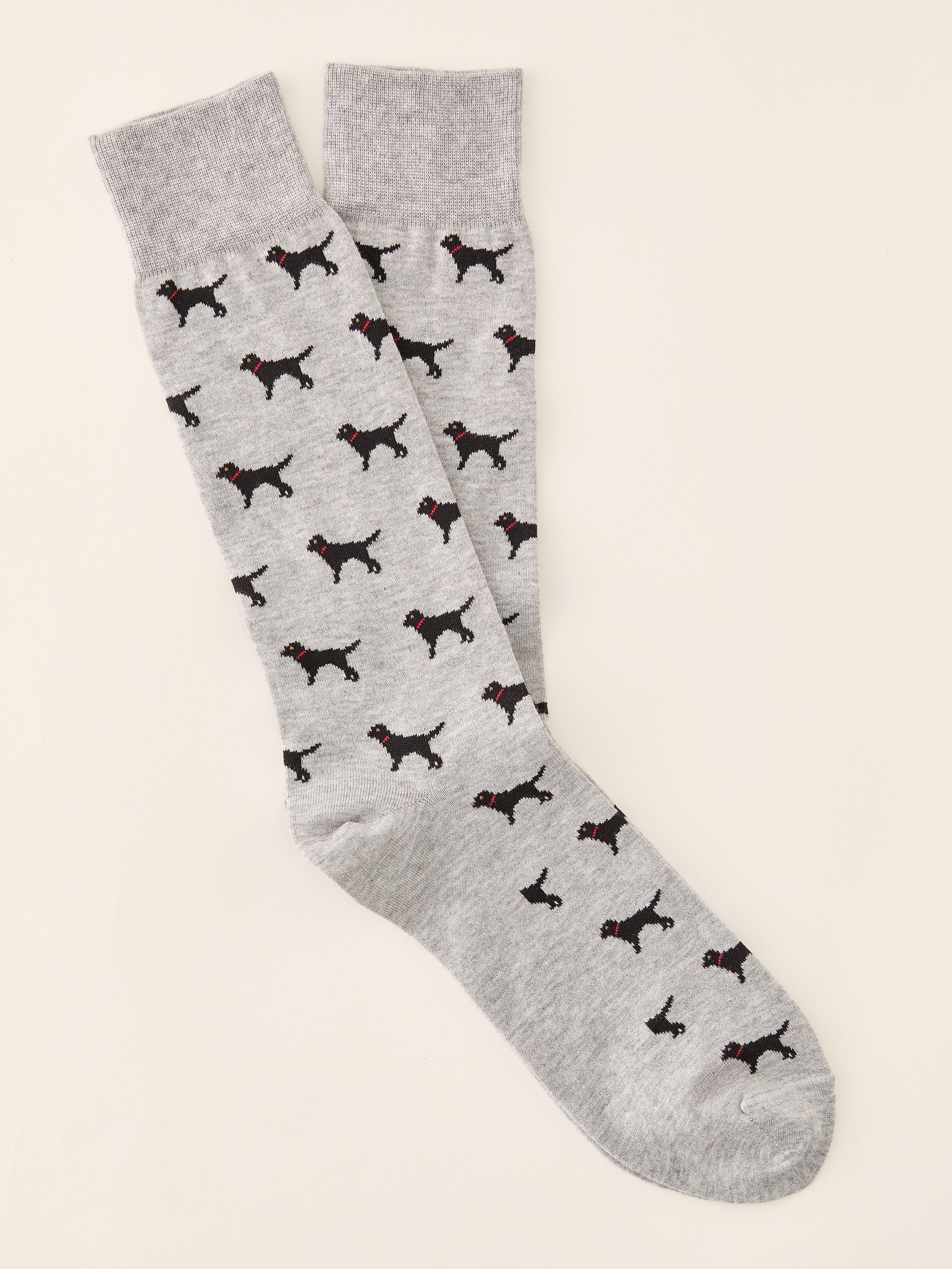 J.McLaughlin socks in light heather gray/black made with pima cotton.