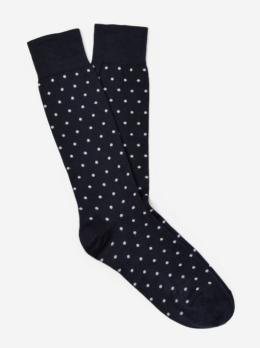 J.McLaughlin socks in navy/off white made with cotton.