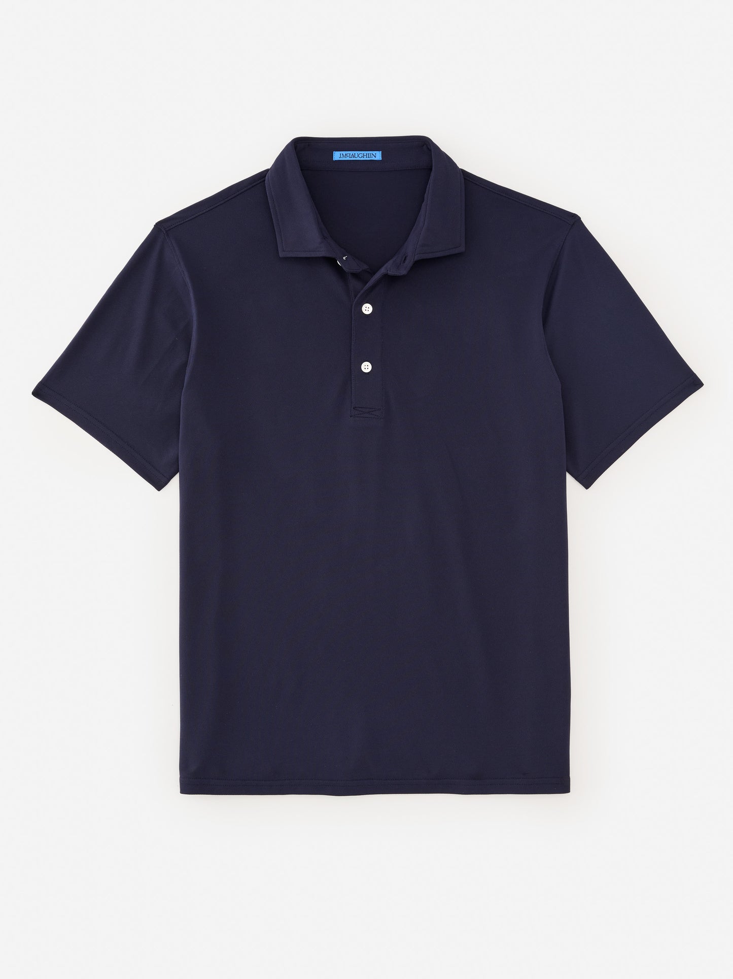 J.McLaughlin Peak performance polo in navy made with polyester/spandex
