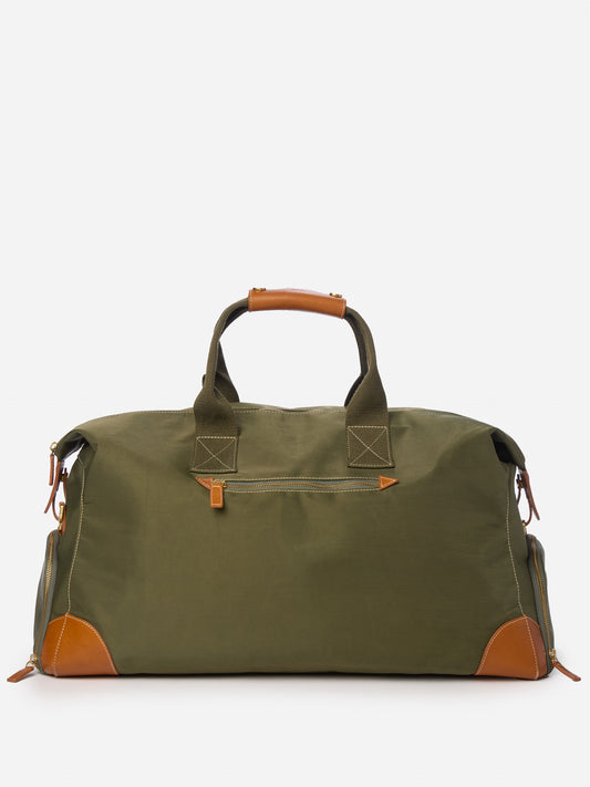 J.McLaughlin Stanley weekender in olive made with nylon.