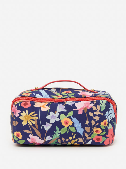 J.McLaughlin Stash cosmetic bag in Navy/Multi made with Nylon. 