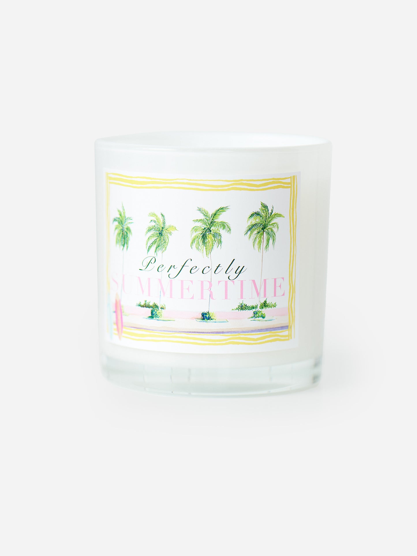 J.McLaughlin Candle in white made with a cotton wick and non toxic wax. 