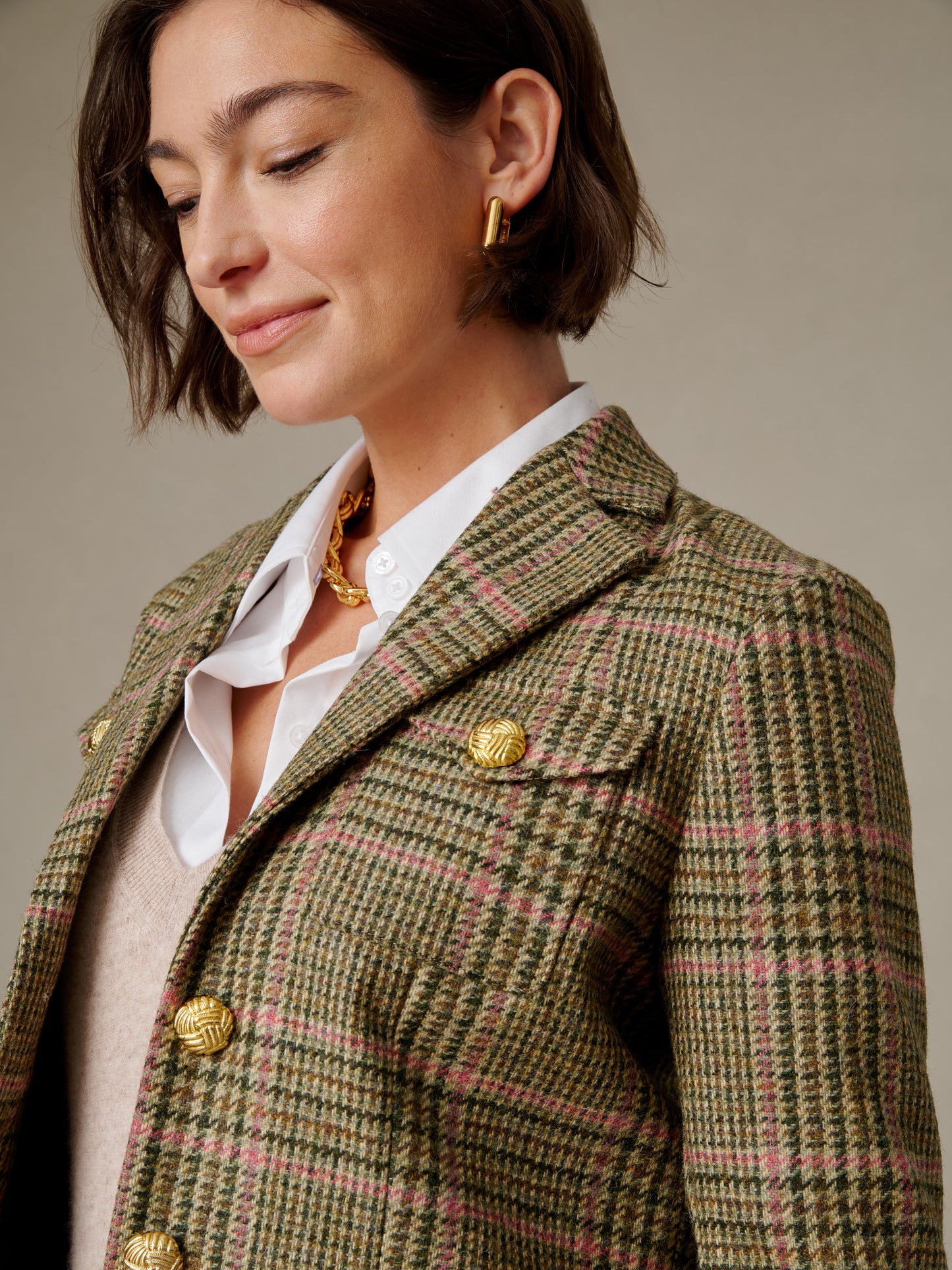 Anwen Tweed Jacket in Plaid