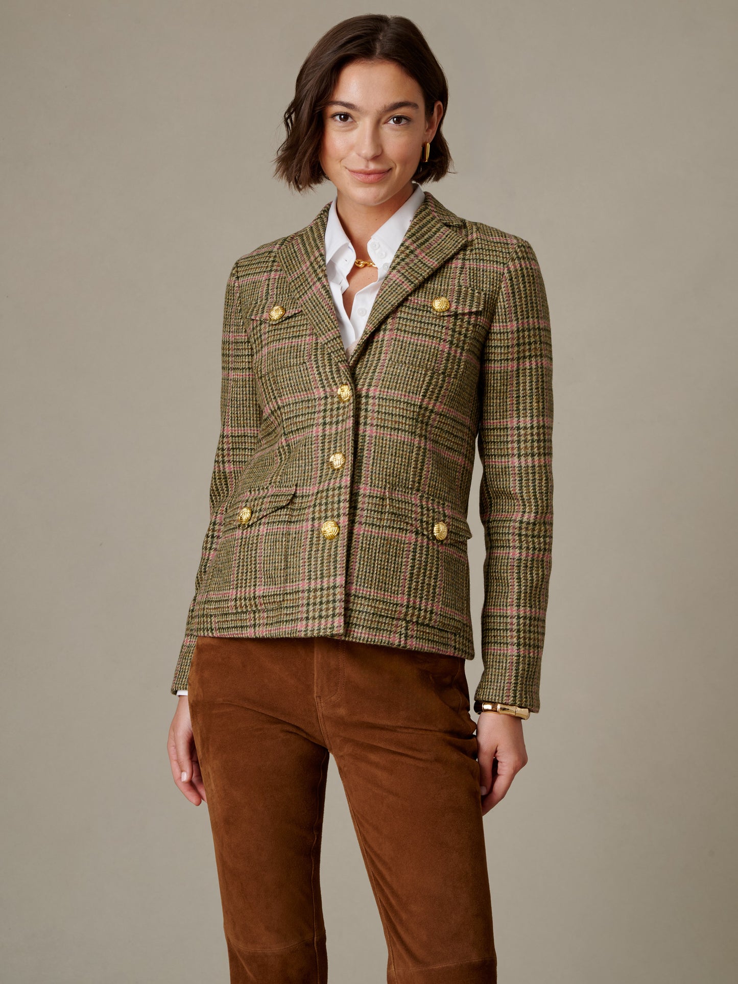 Anwen Tweed Jacket in Plaid