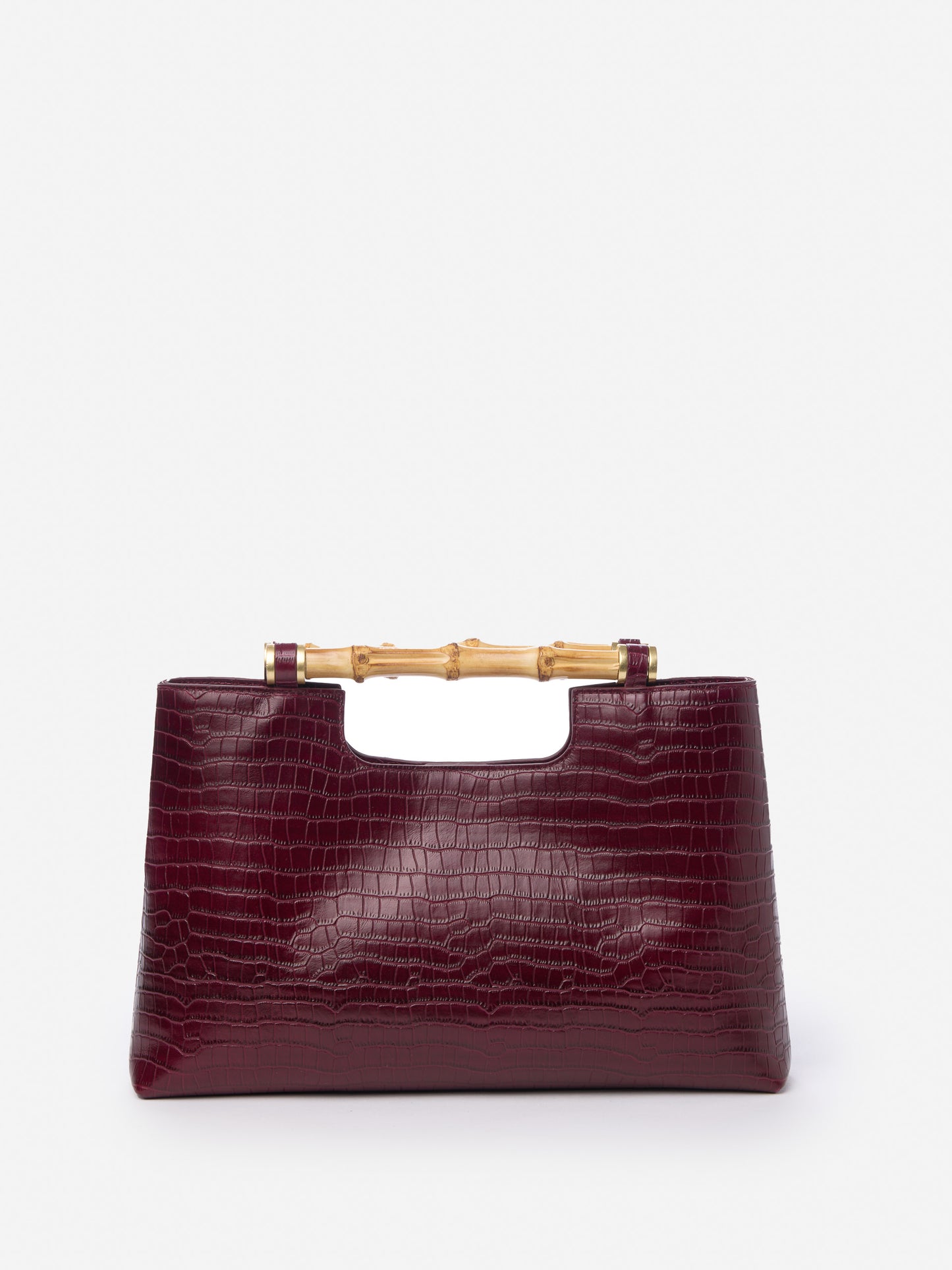 J.McLaughlin Sumpter clutch in burgundy made with leather.