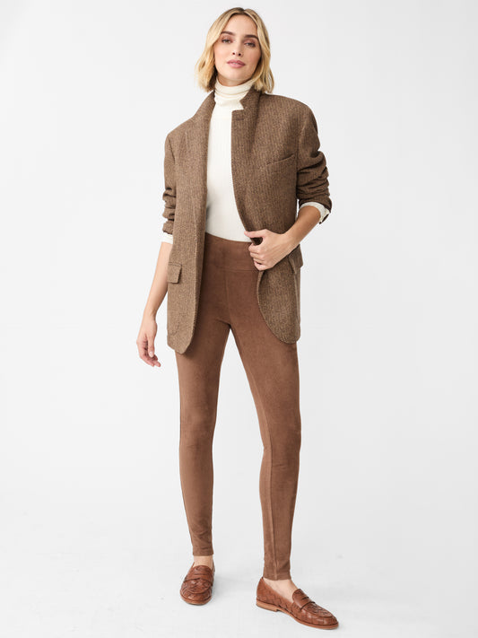 J.McLaughlin Suri leggings in hazelnut made with faux suede.