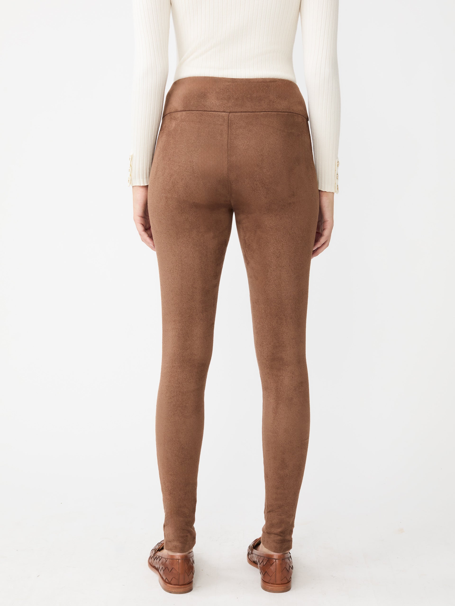 J.McLaughlin Suri leggings in hazelnut made with faux suede.