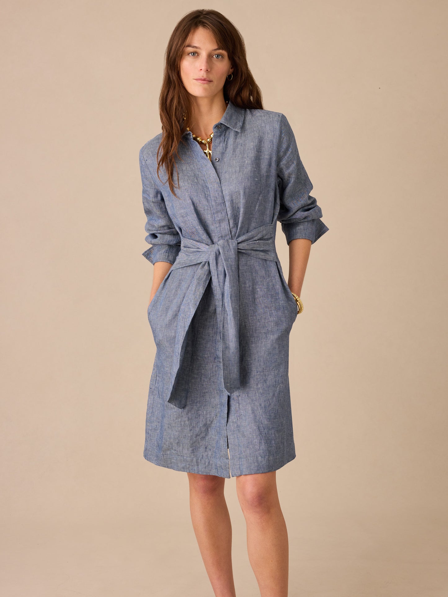 Sylvia Linen Dress