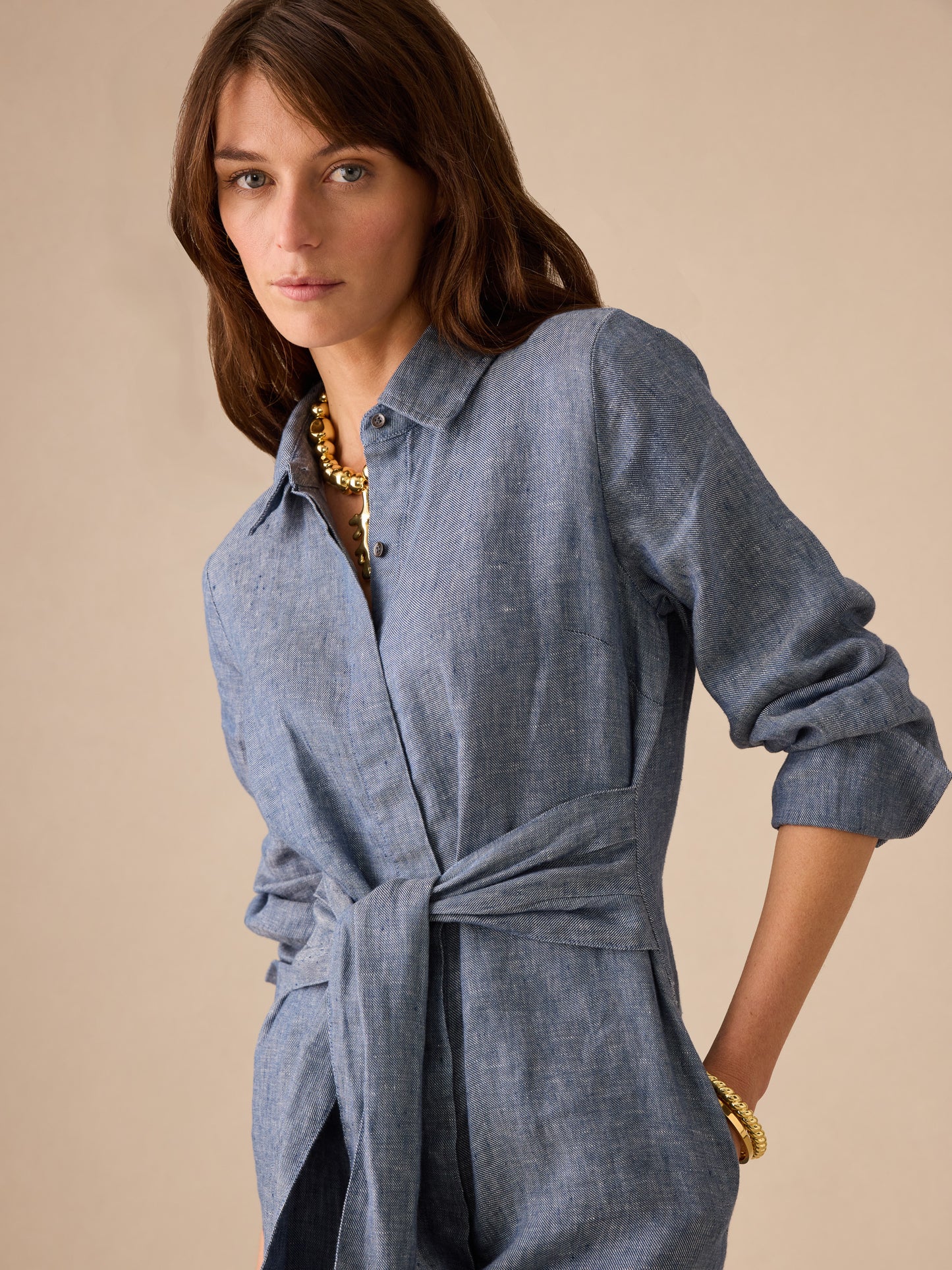 Sylvia Linen Dress
