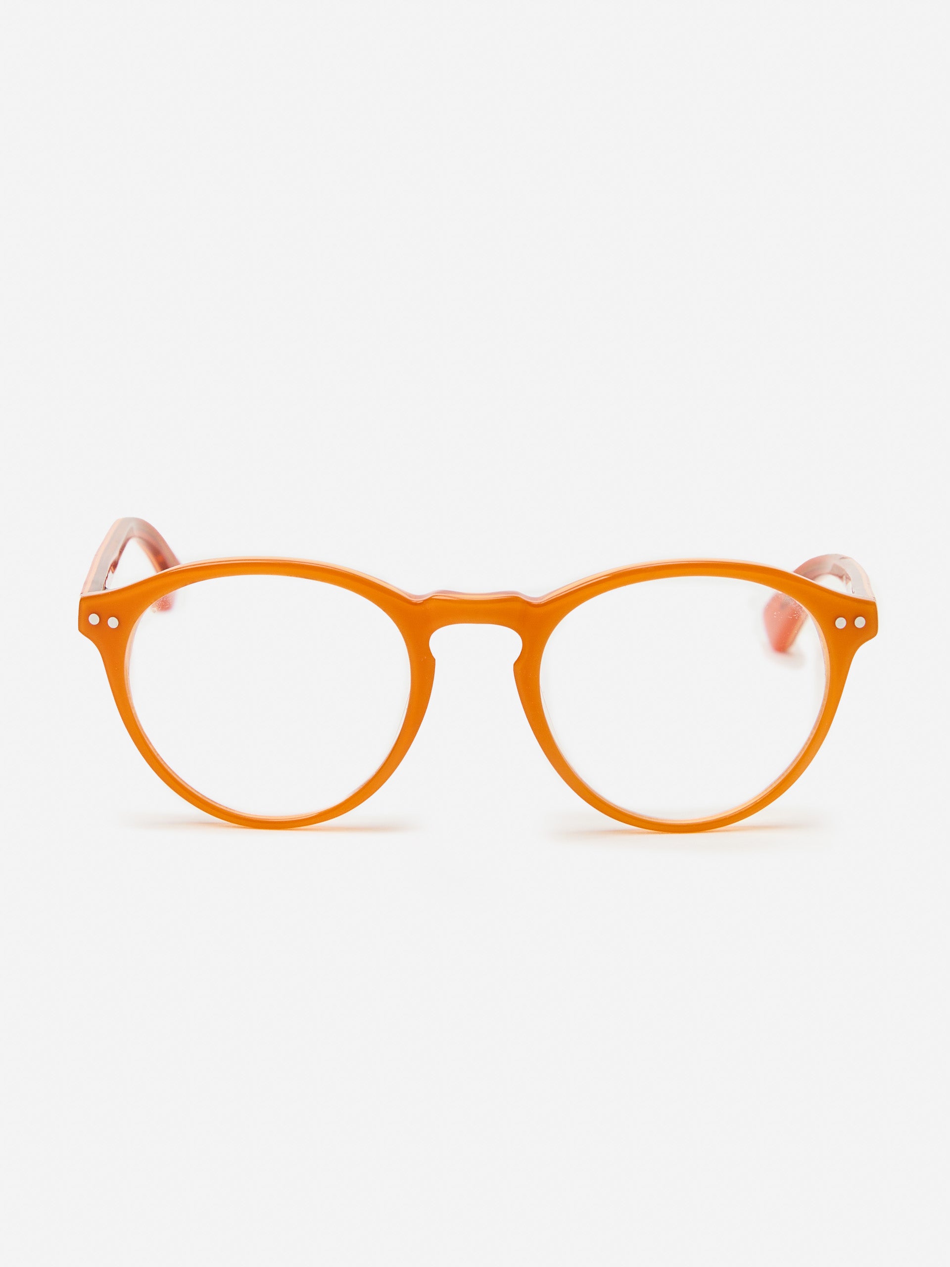 J.McLaughlin Tayla readers in orange made with acetate.