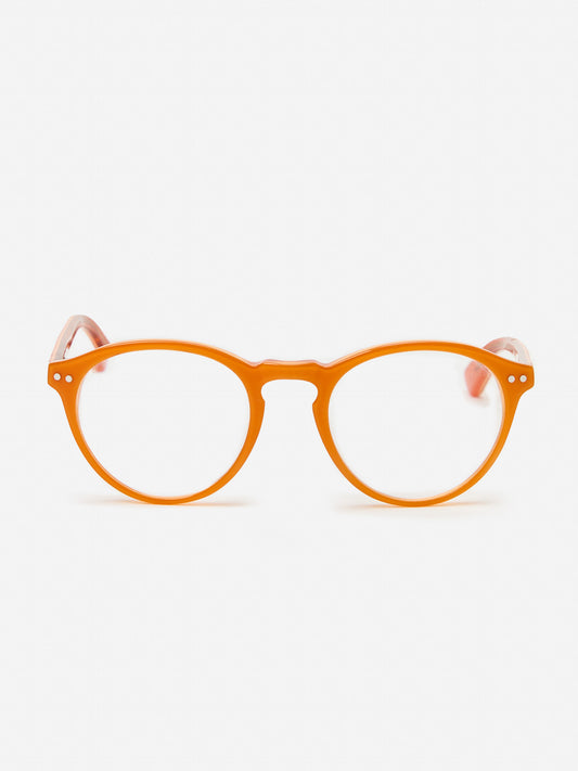 J.McLaughlin Tayla readers in orange made with acetate.