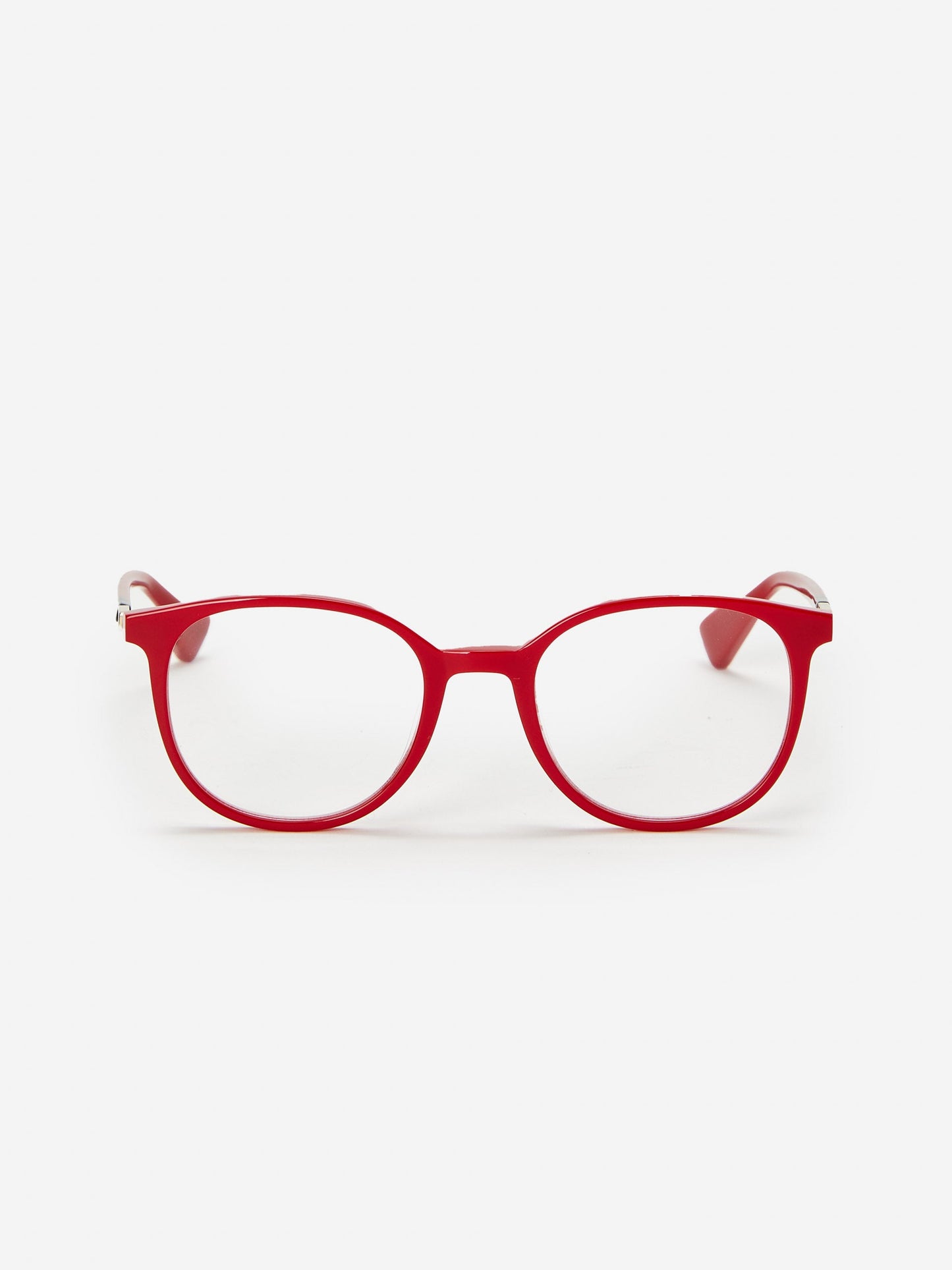J.McLaughlin Tayla readers in red made with acetate.
