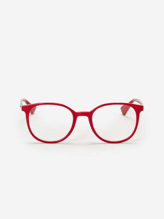 J.McLaughlin Tayla readers in red made with acetate.