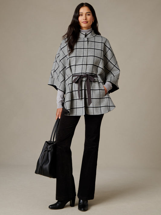 Terin Poncho in Plaid