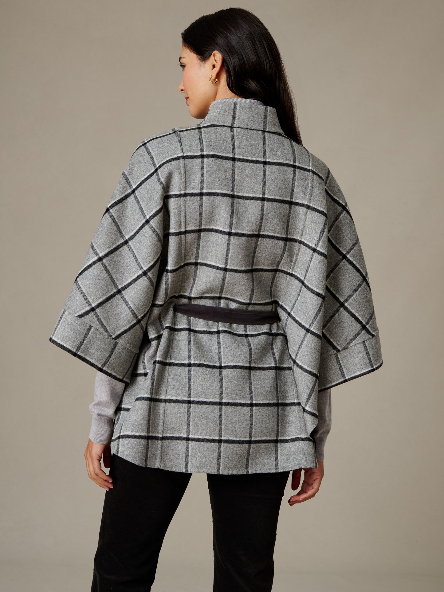 Terin Poncho in Plaid