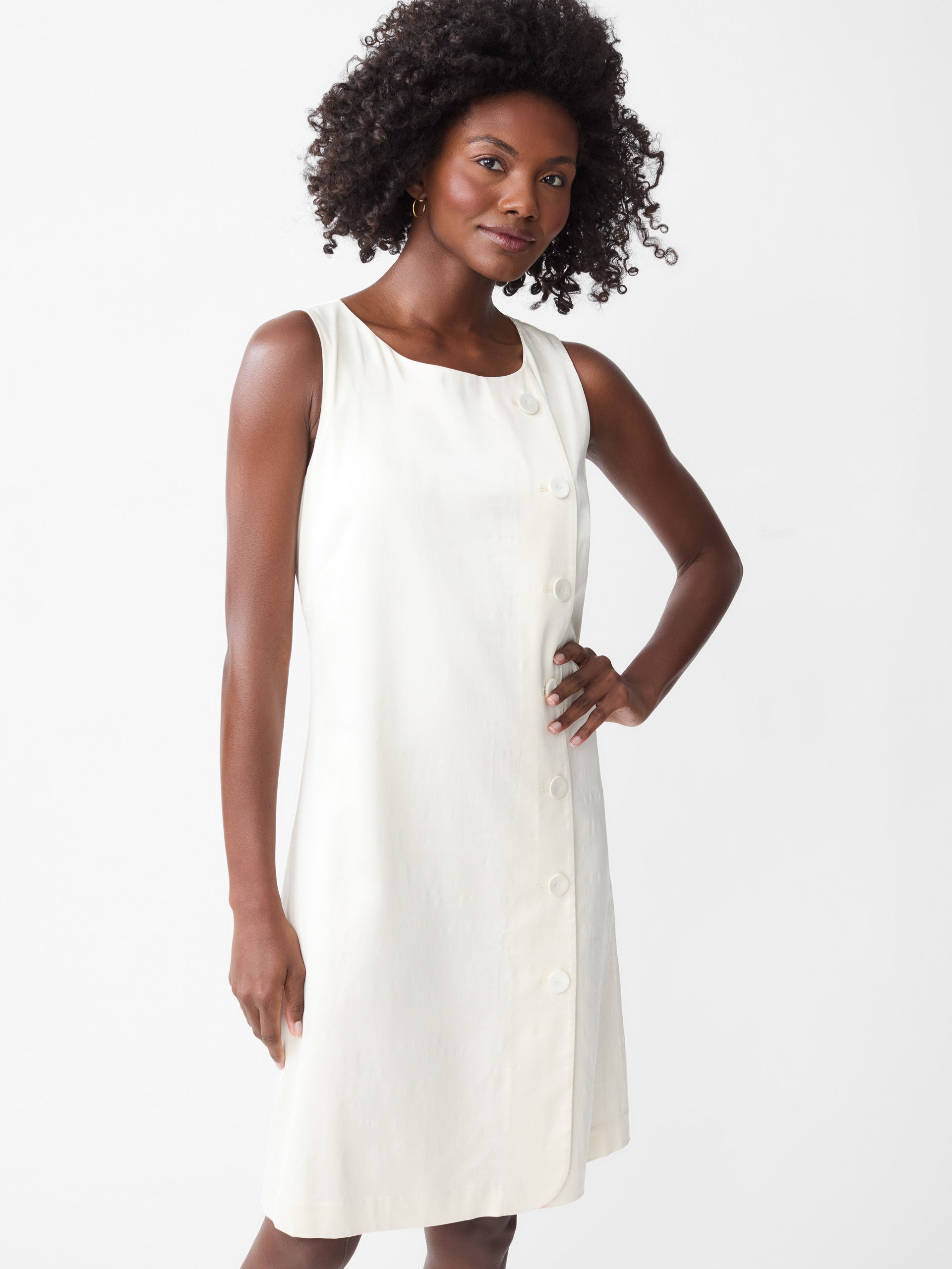 J.McLaughin Terra dress in cream made with cotton. 