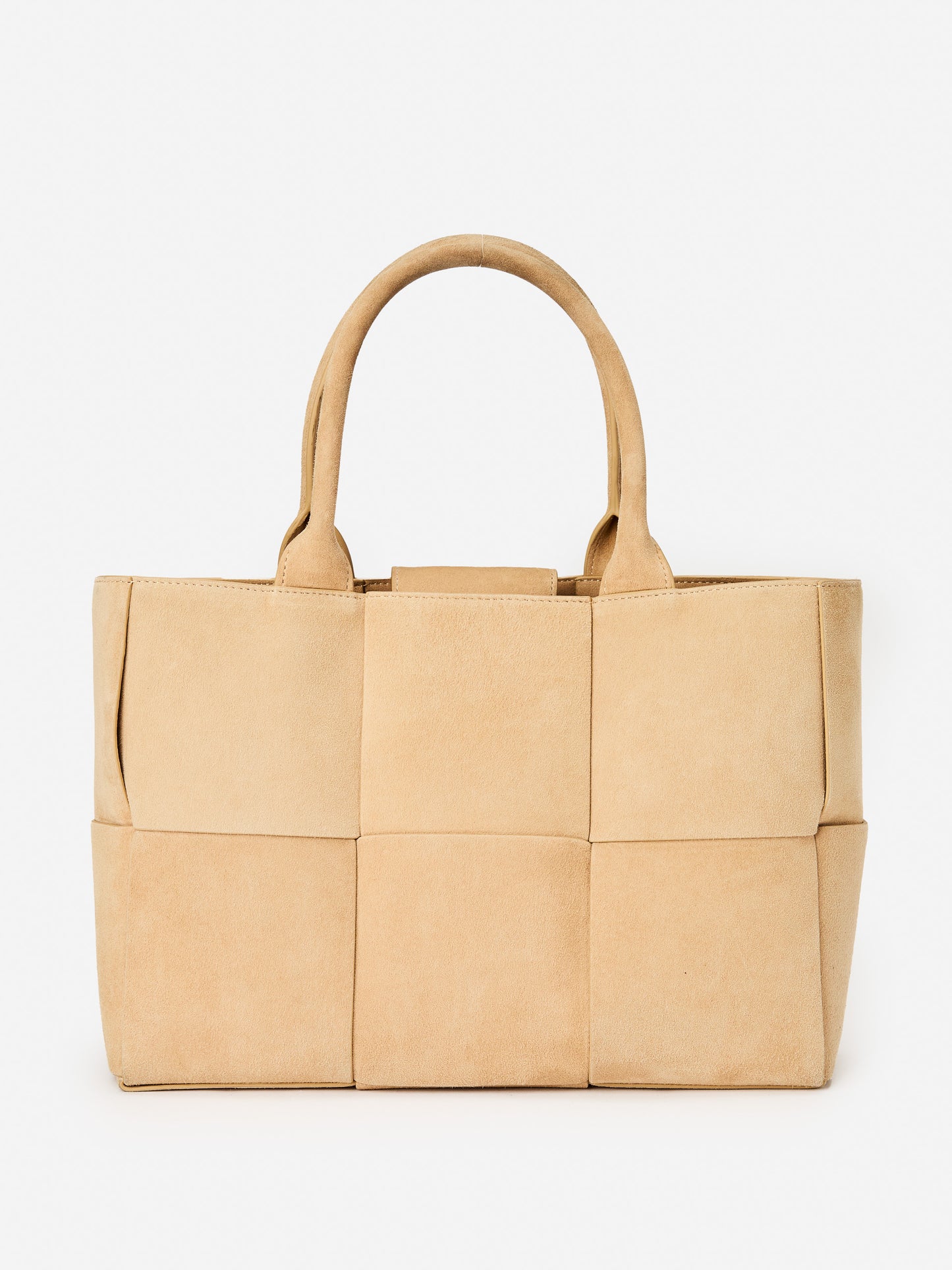 J.McLaughlin Tessare handbag in sand made with suede.