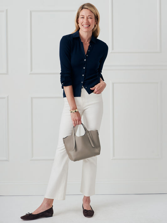 J.McLaughlin Elvira jeans in natural made with cotton. 