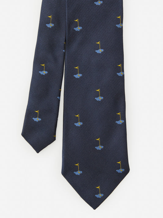 J.McLaughlin tie in navy made with silk.