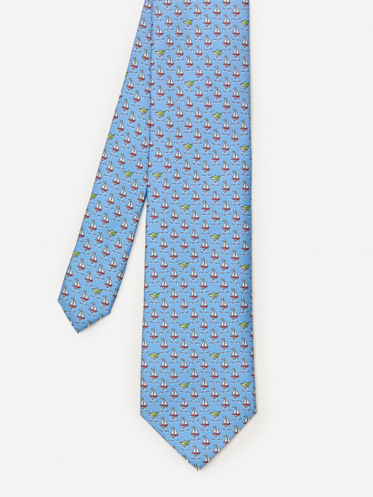 J.McLaughlin tie in light blue made with silk.