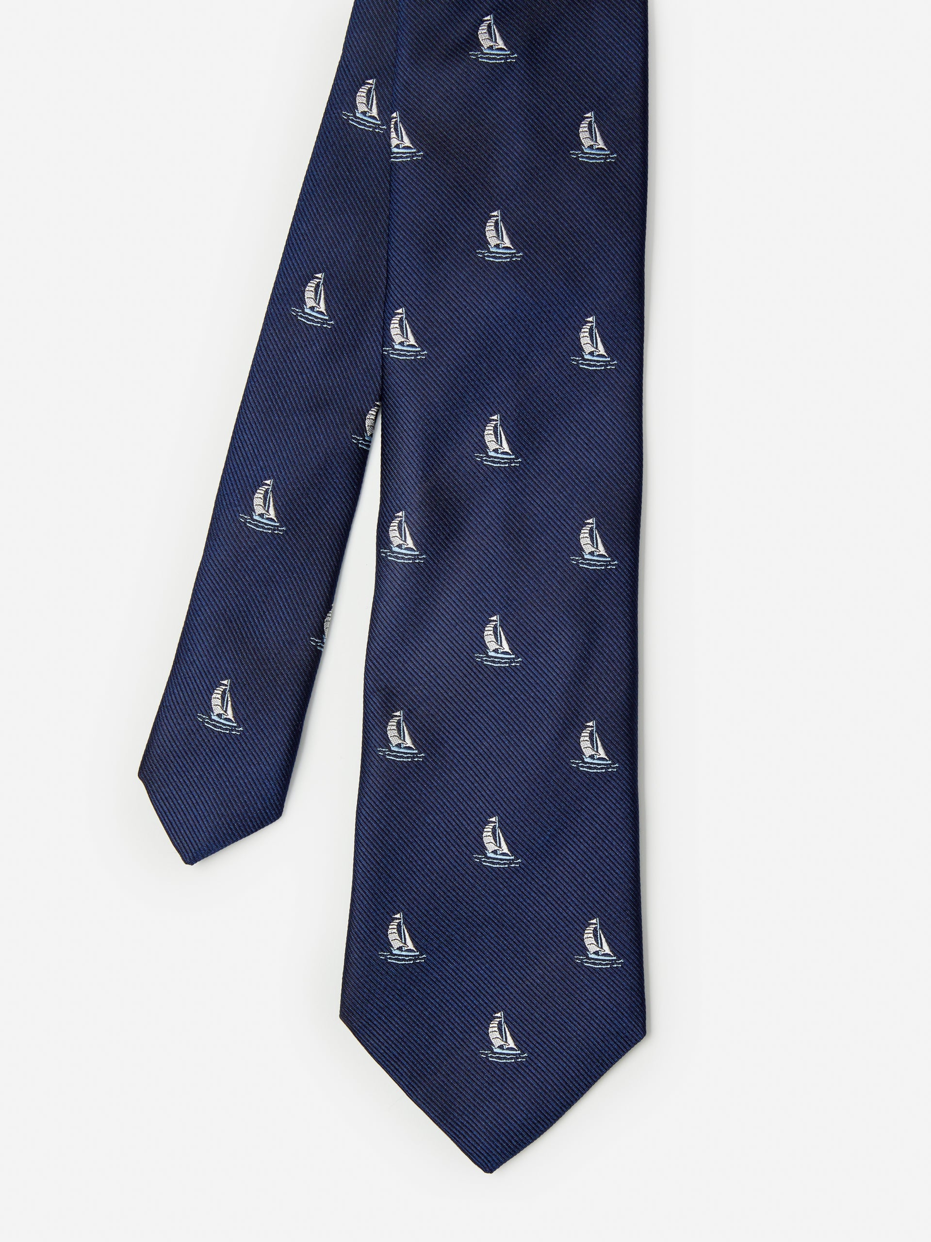 J.McLaughlin tie in navy made with cotton/silk.