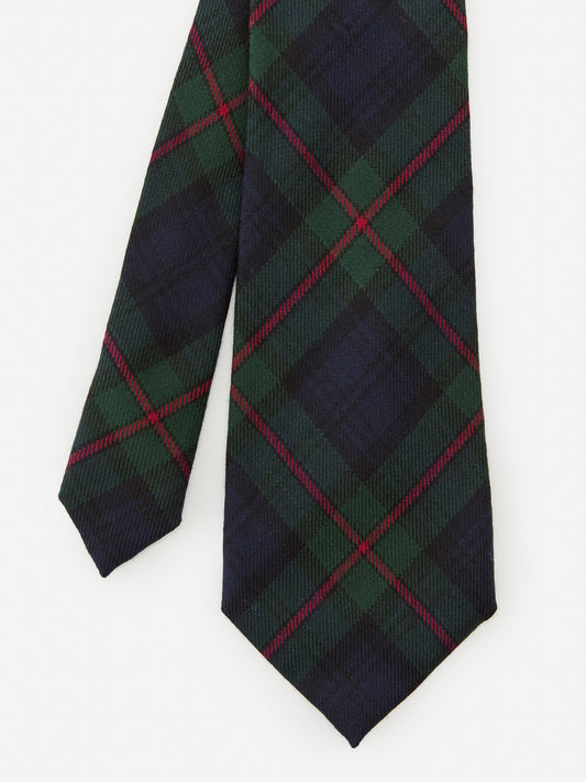 J.McLaughlin tie in green/navy/red made with wool.