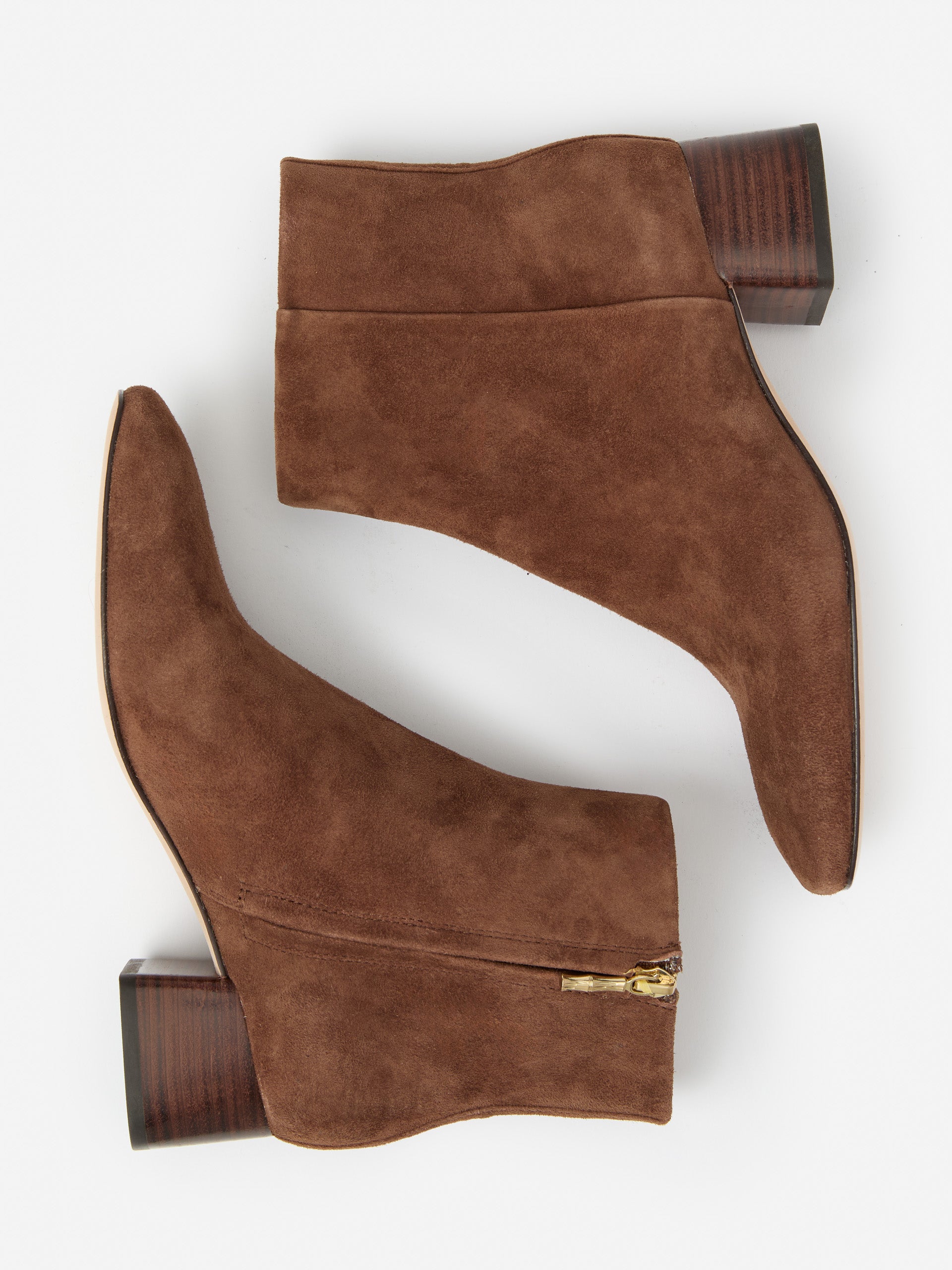 J.McLaughlin Tilly boots in toasted coconut made with suede. 