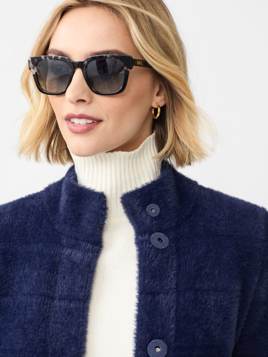 J.McLaughlin Brana sunglasses in black made with acetate.