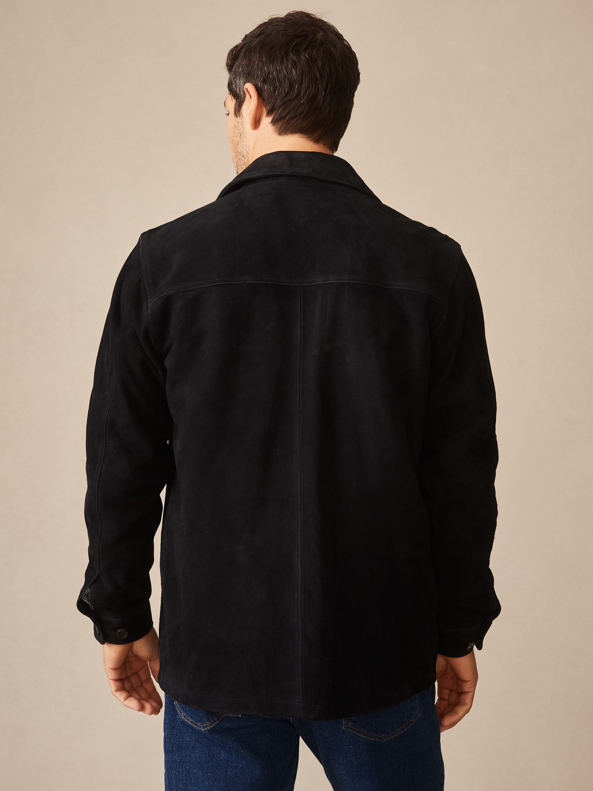 J.McLaughlin Fieldstojn jacket in navy made with suede