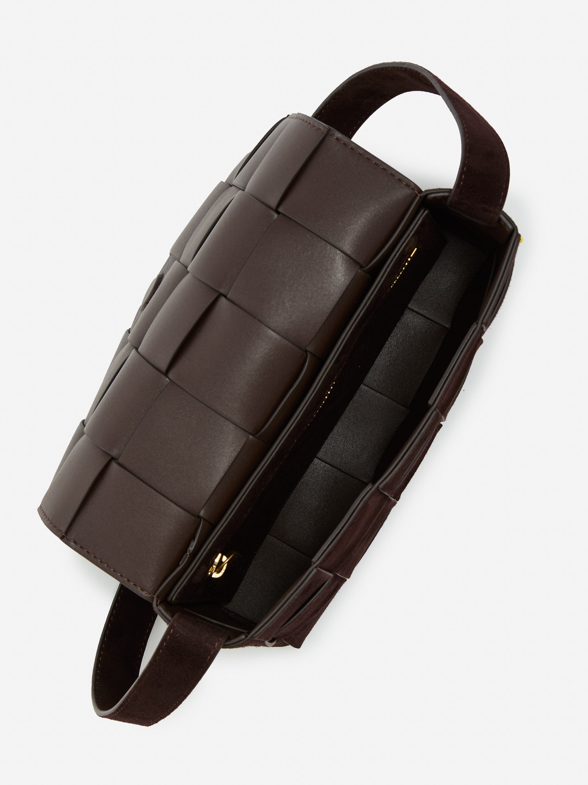 J.McLaughlin Una crossbody in dark brown made with suede.