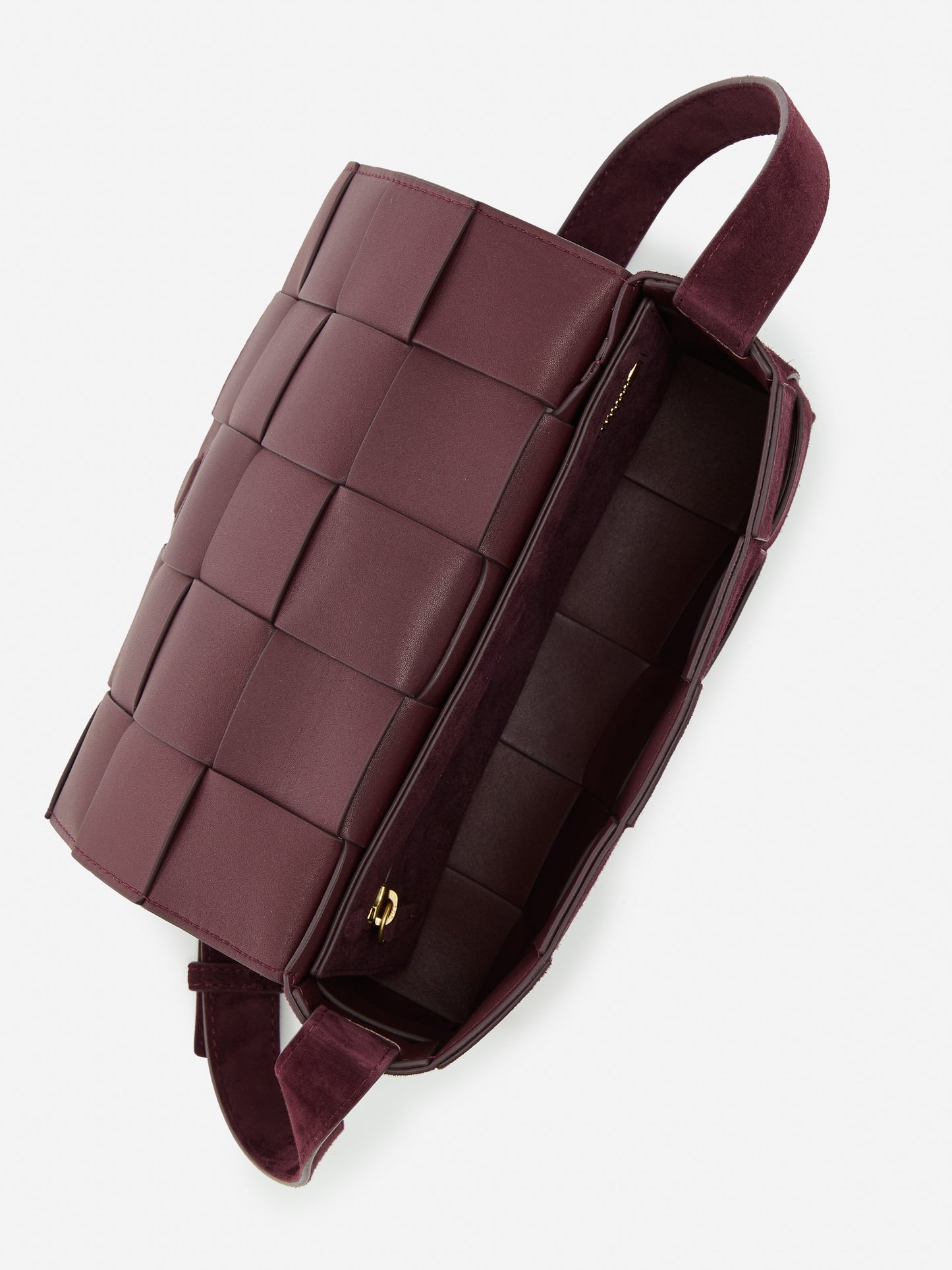 J.McLaughlin Una handbag in merlot made with suede. 