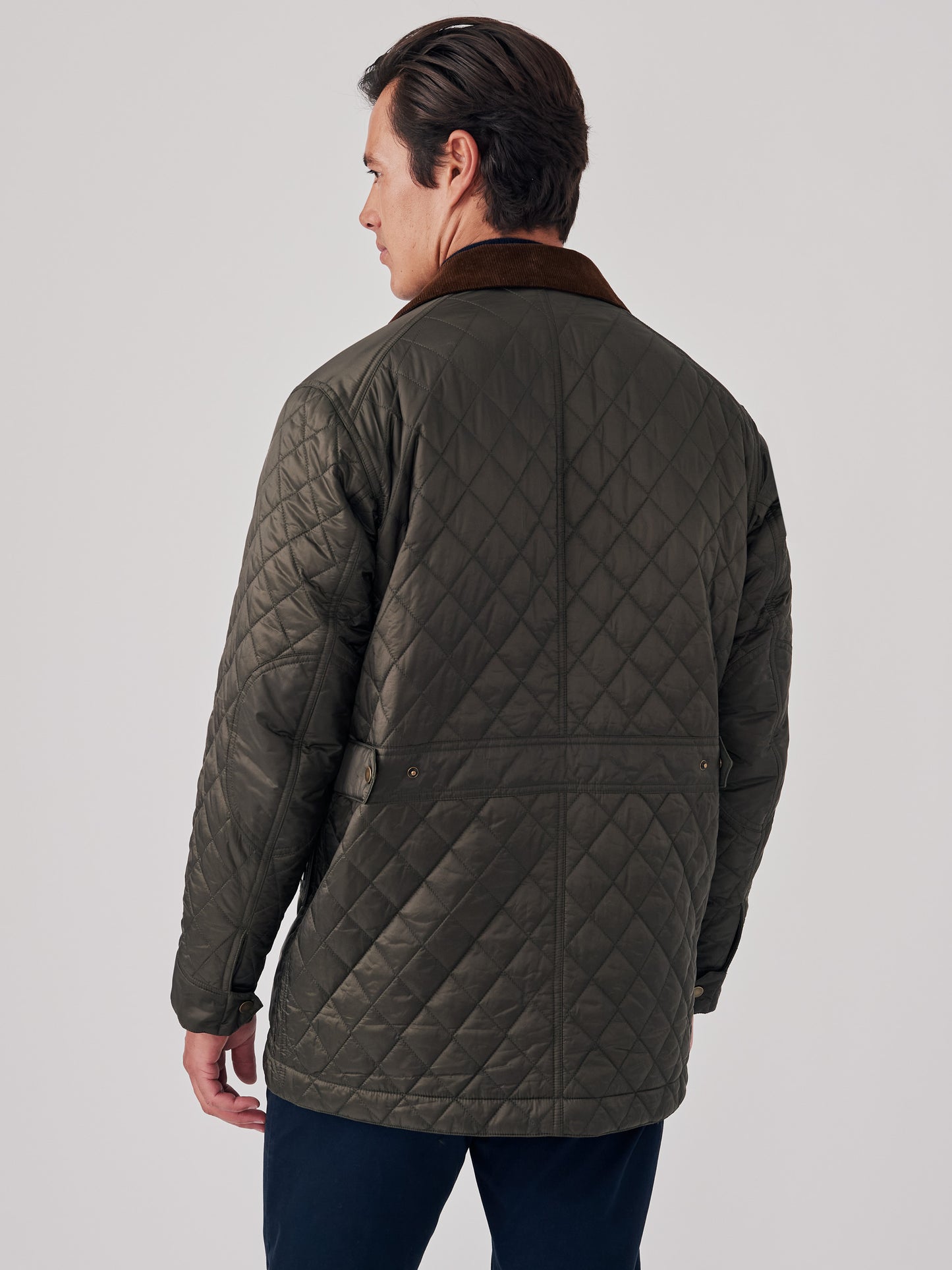 J.McLaughlin Trials jacket in dark olive made with nylon.