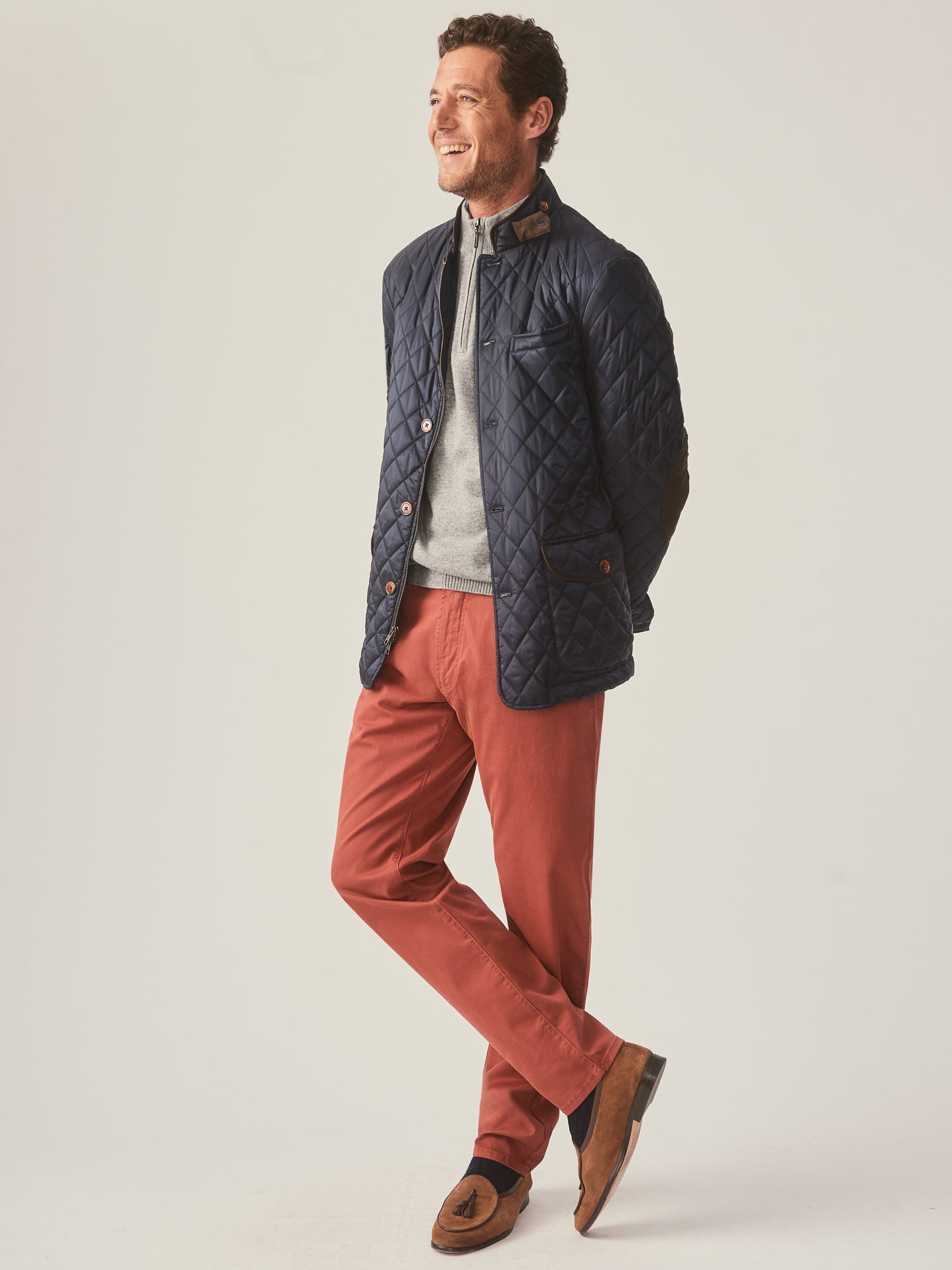 J.McLaughlin Upland jacket in navy made with nylon.